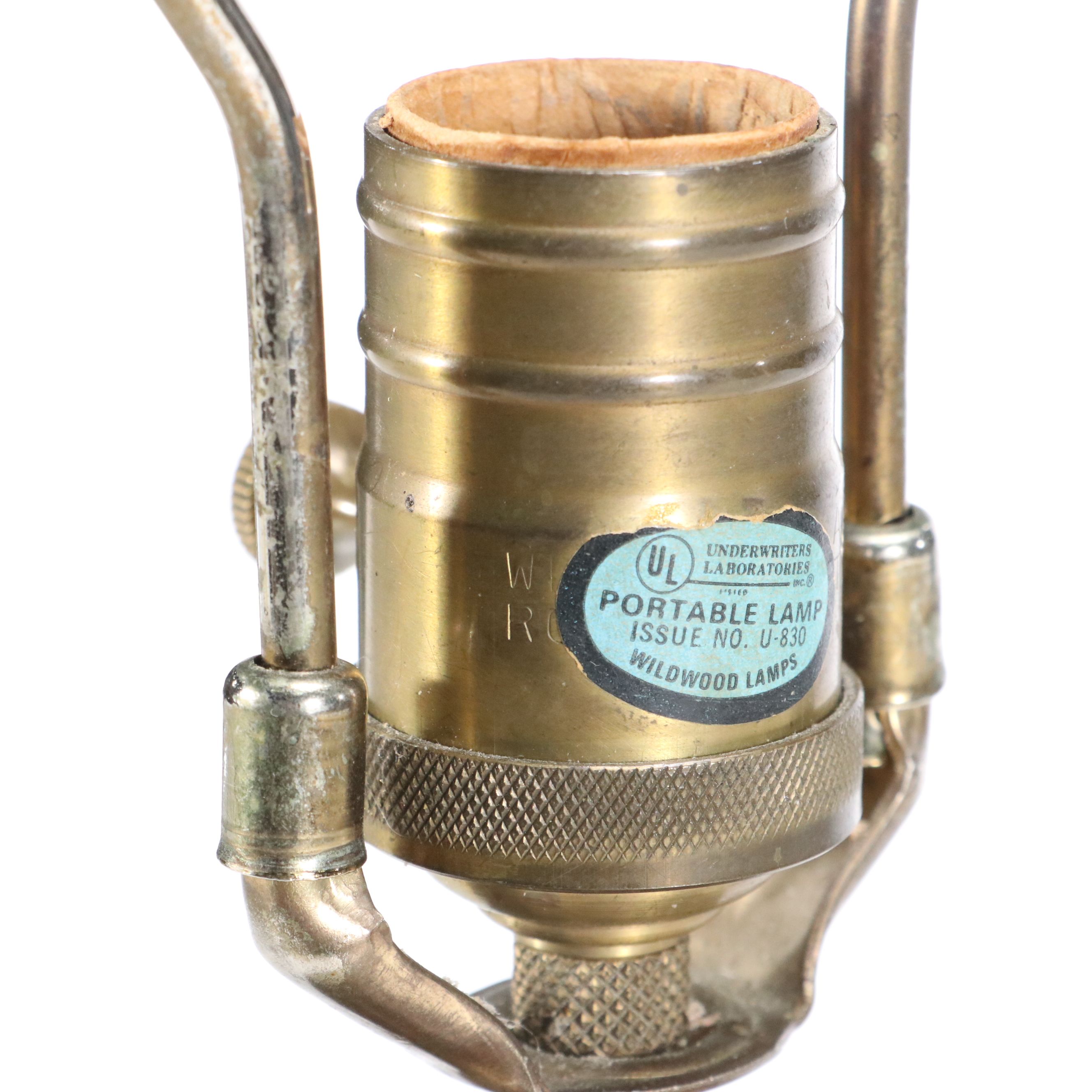 Chinese Celadon Glaze Hu Vase Lamp with Dragon Handles and Silk Shade