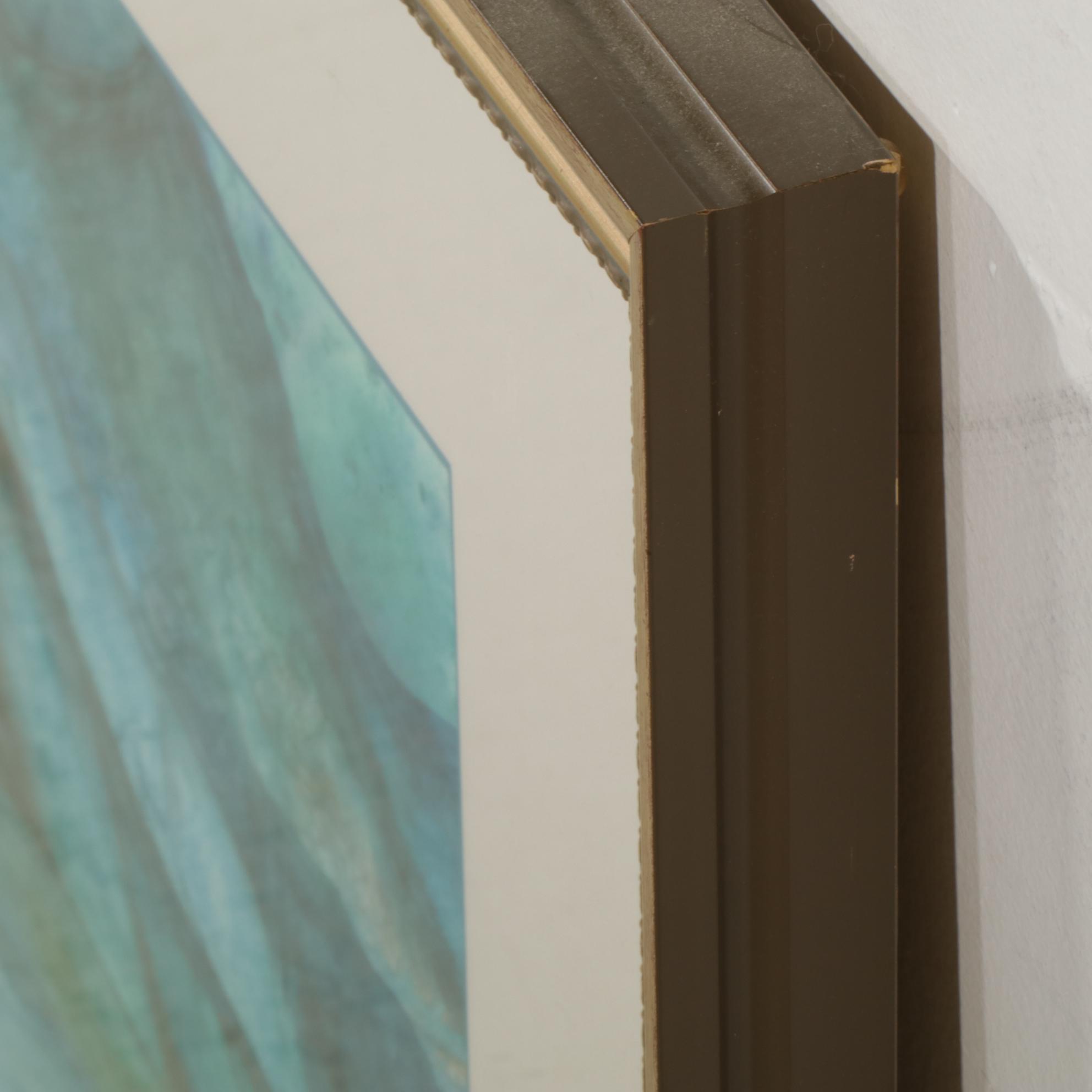 Linda Greenup Modernist Landscape Watercolor Painting, Late 20th Century