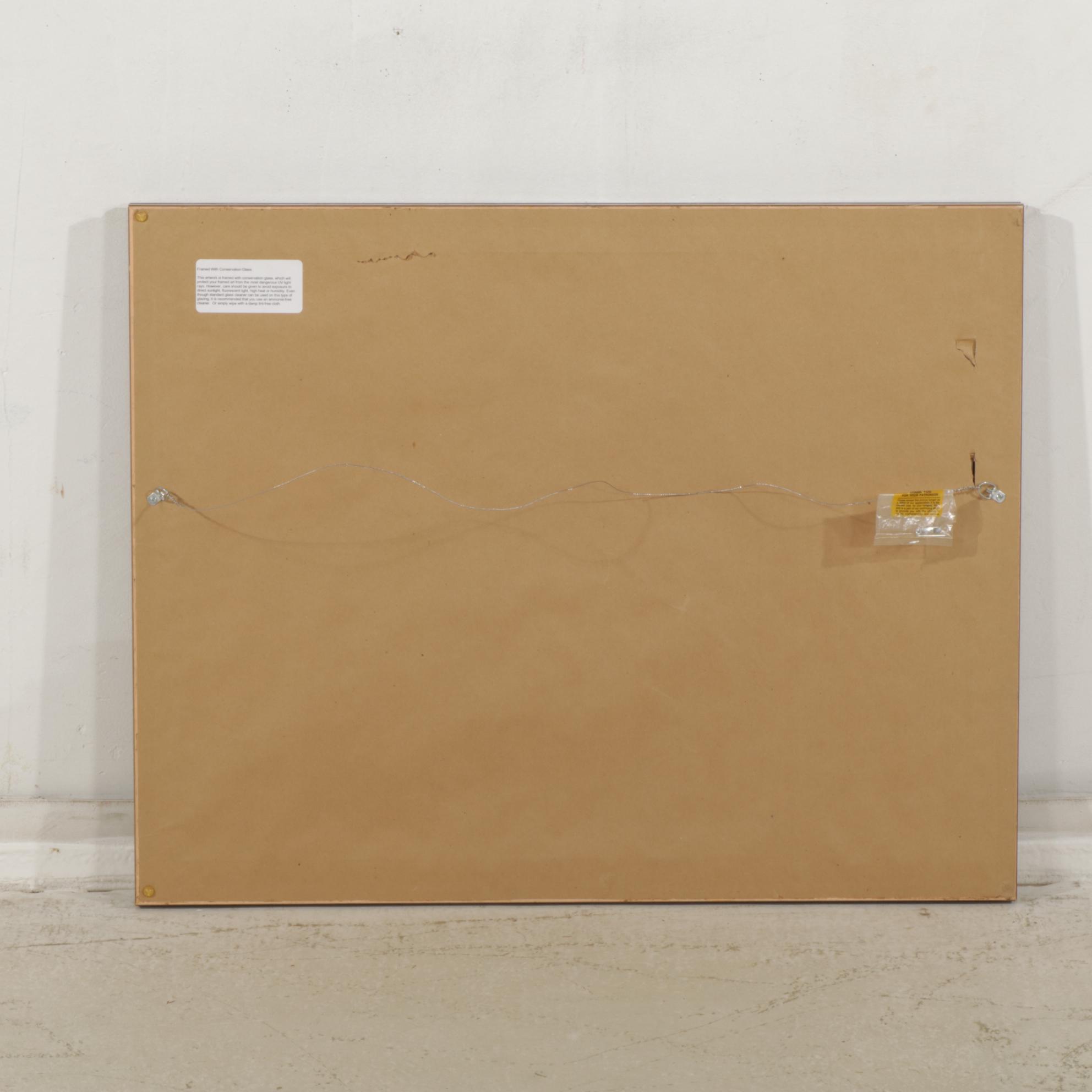 Linda Greenup Modernist Landscape Watercolor Painting, Late 20th Century