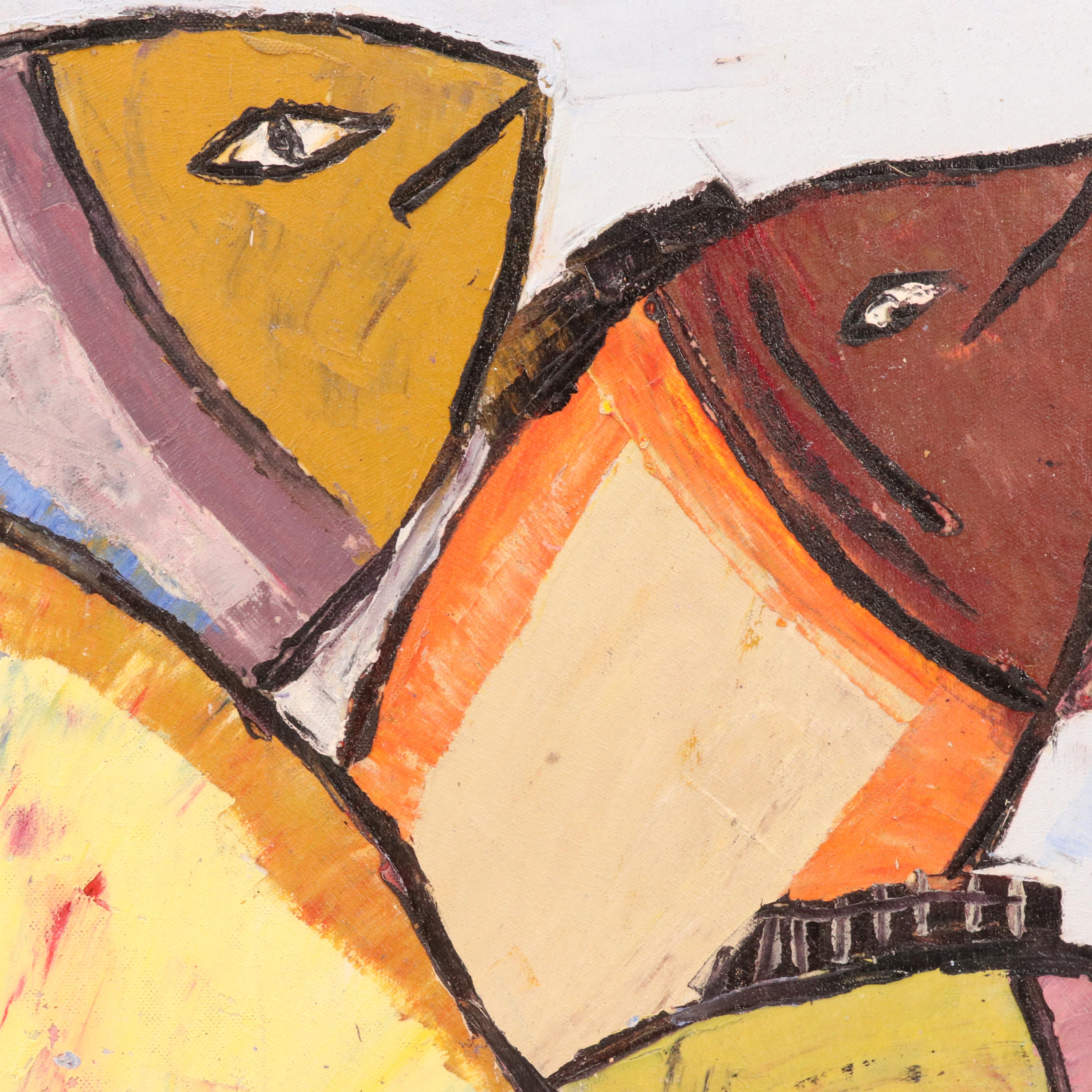 Bayo Ogundele Stylized Oil Painting of Fish, 2025