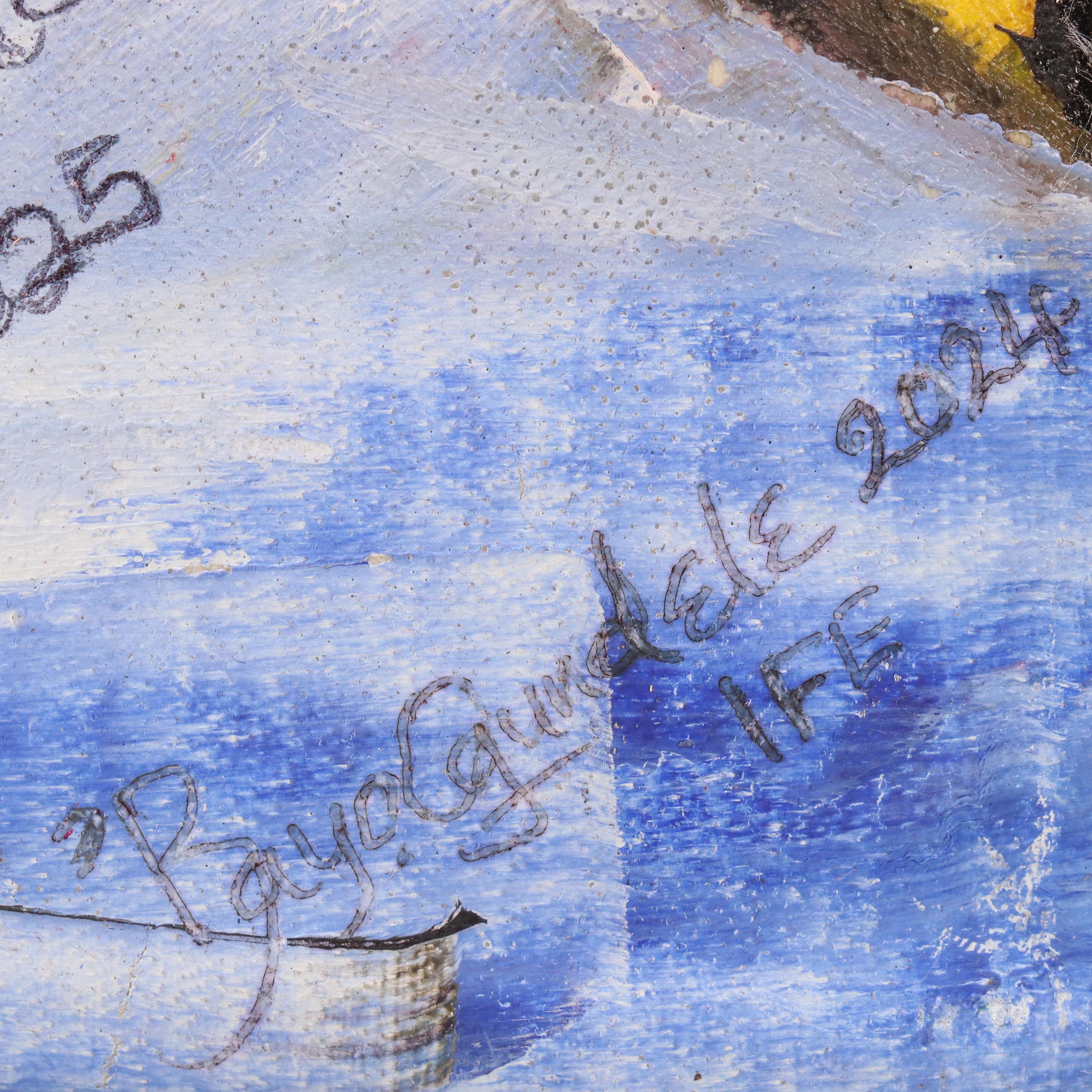 Bayo Ogundele Stylized Oil Painting of Fish, 2025