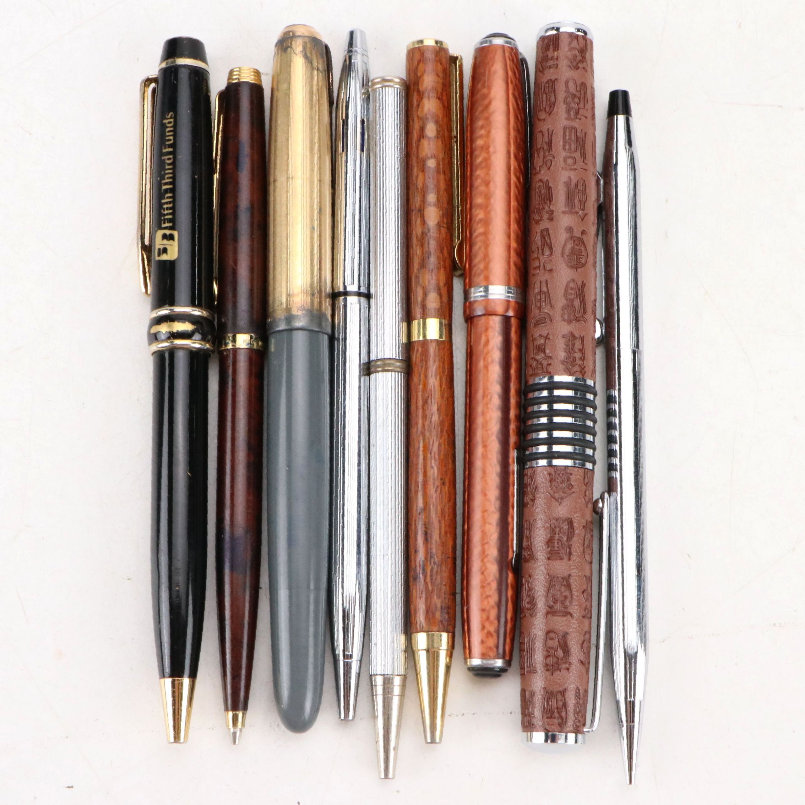 Cross, Esterbrook, and True Pens with Other Pens and Pencil
