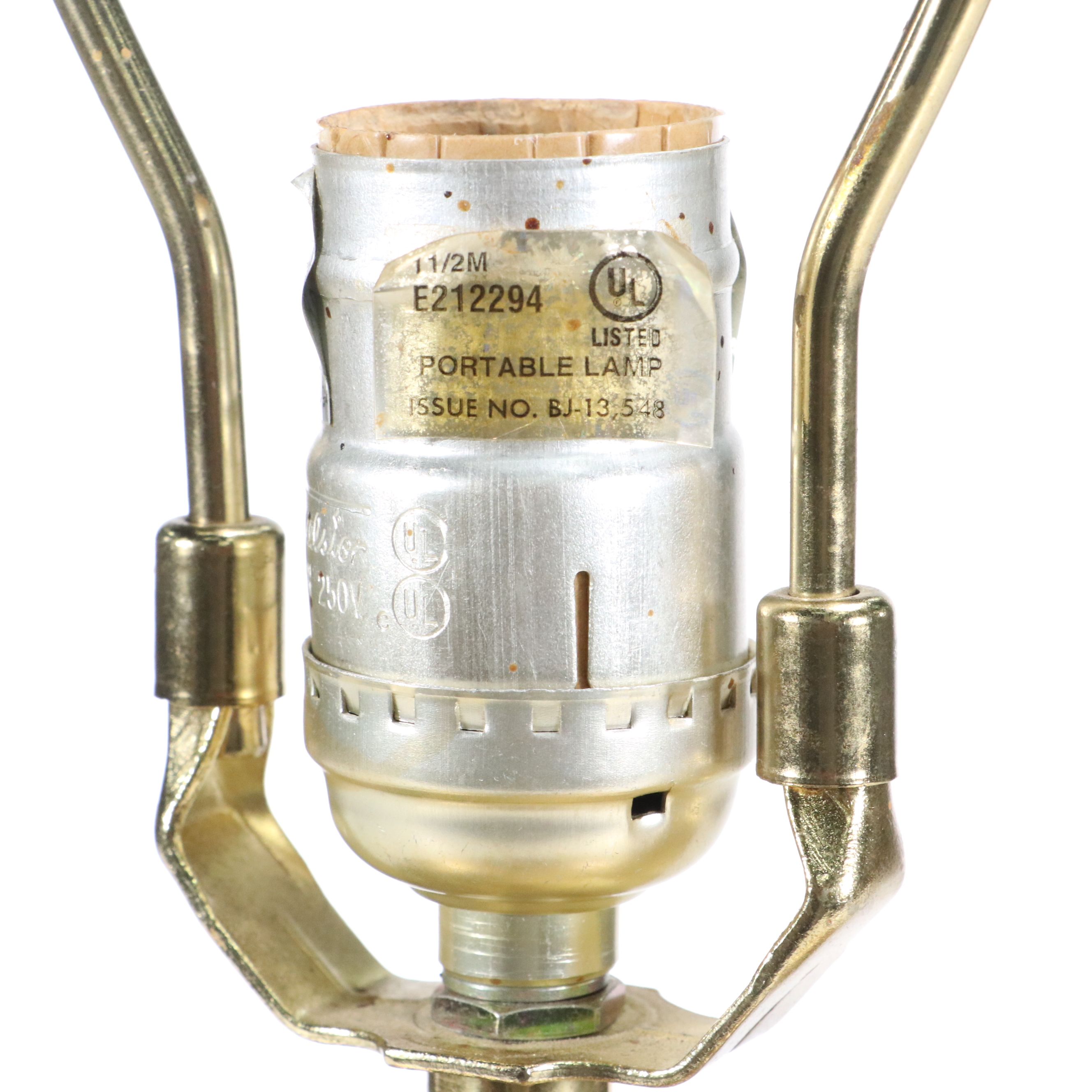 Continental Style Hand-Painted Ceramic Vase Lamp, circa 2000