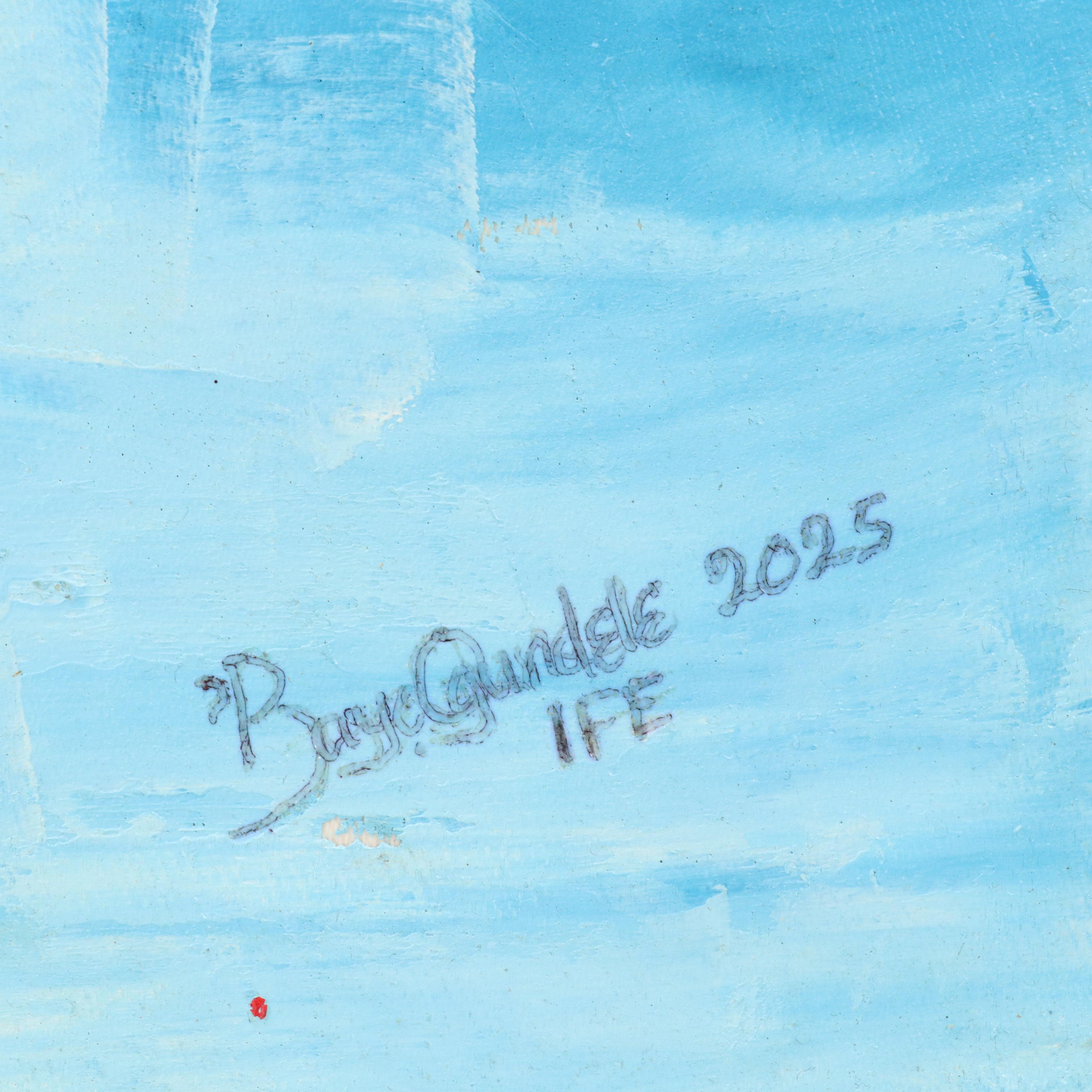 Bayo Ogundele Stylized Mixed Media Collage of a Fish "Eja Abami," 2025