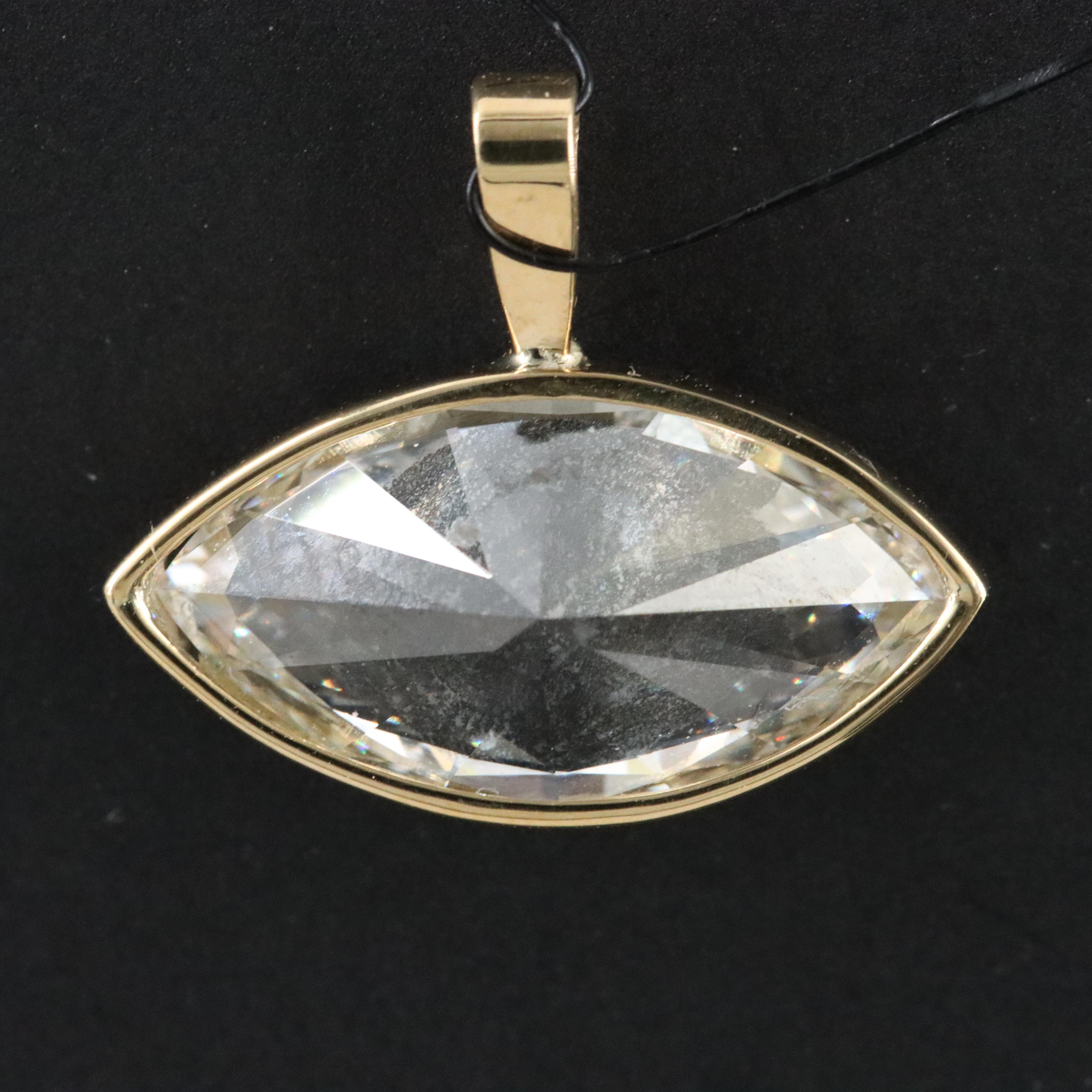 18K 3.09 CT Lab Grown Diamond Pendant with IGI Report