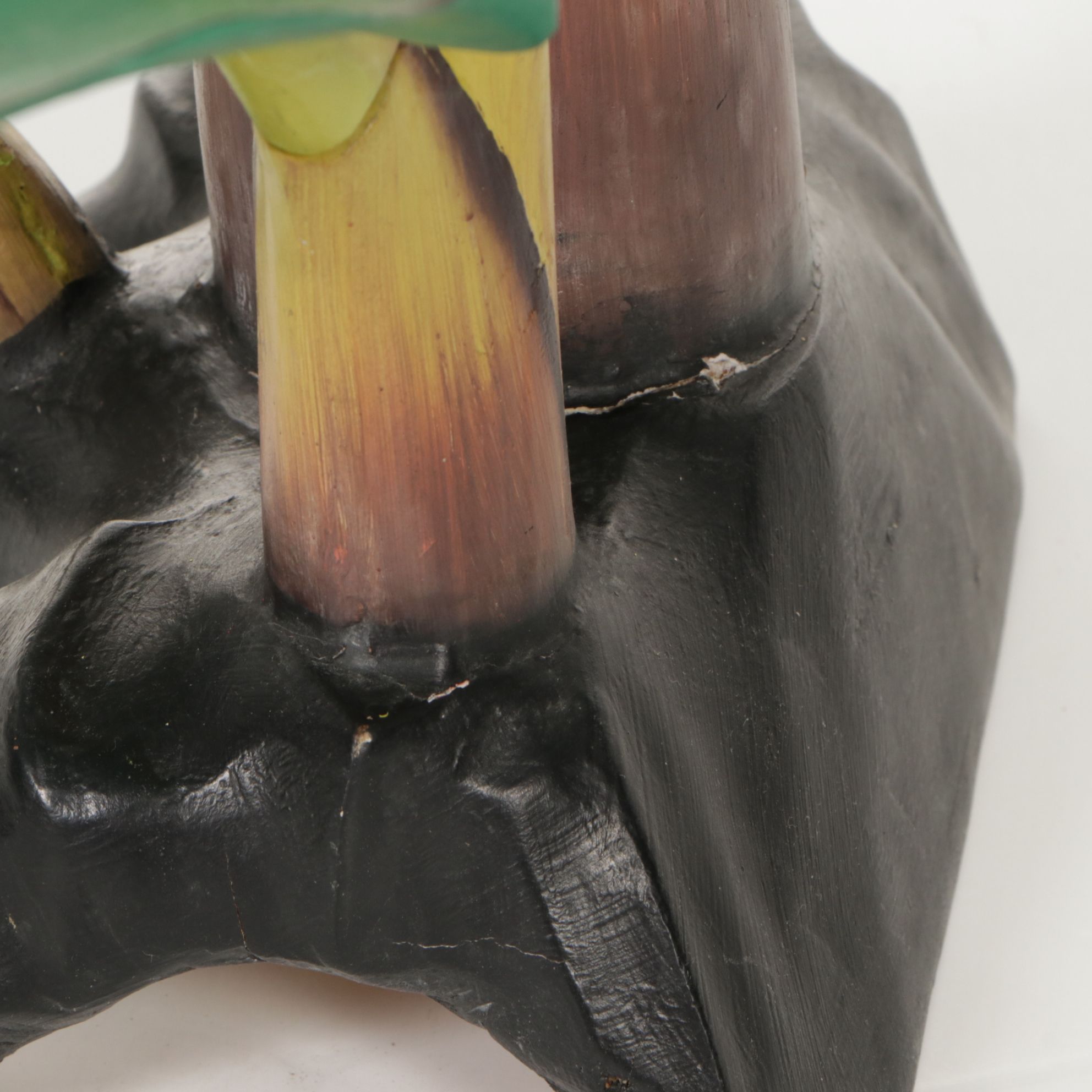 Indonesian Carved Wood Banana Tree Sculpture