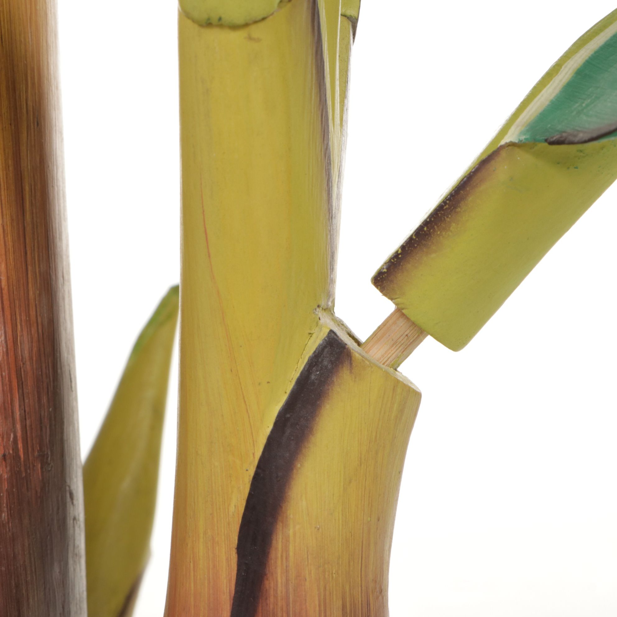Indonesian Carved Wood Banana Tree Sculpture