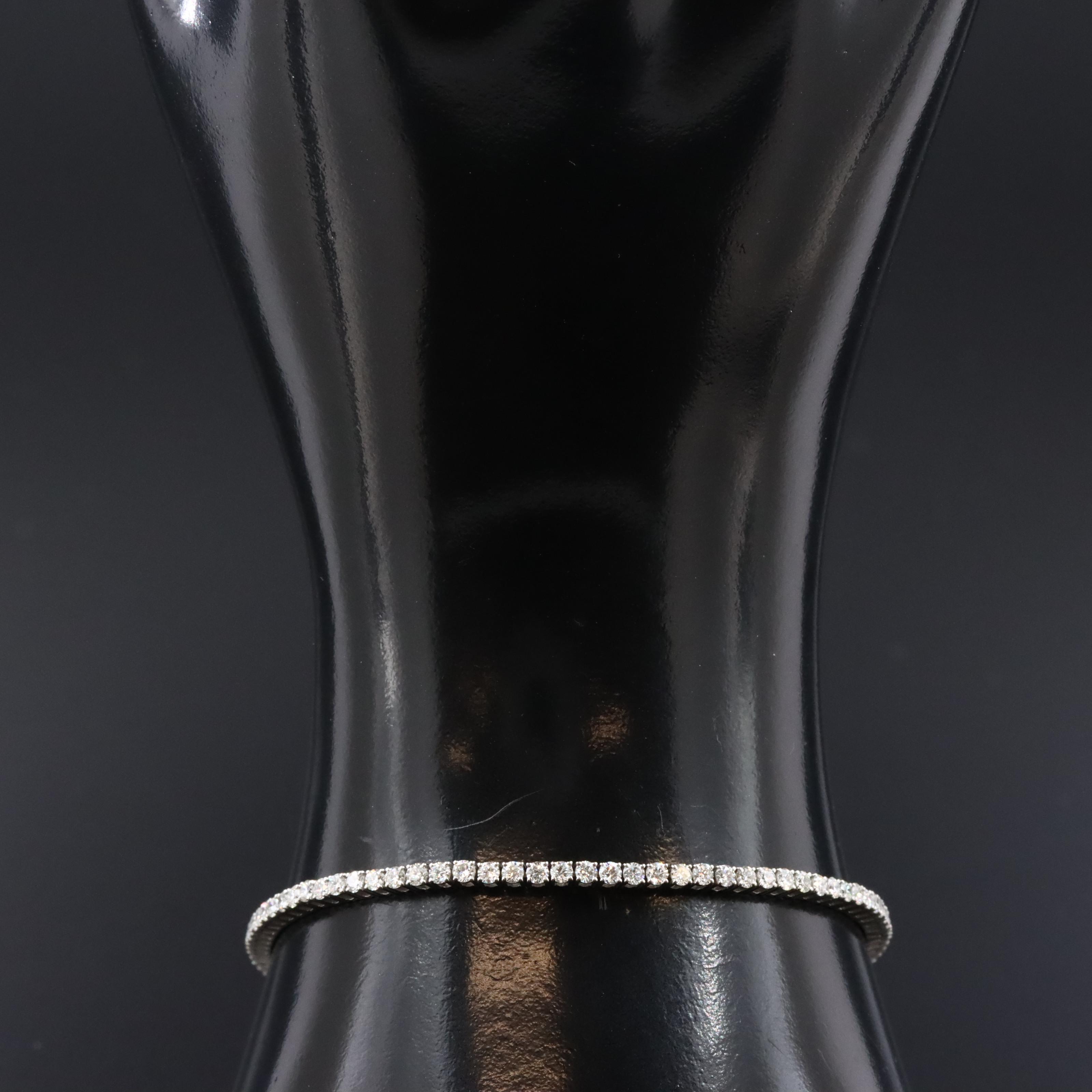 Platinum 2.86 CTW Diamond Line Bracelet