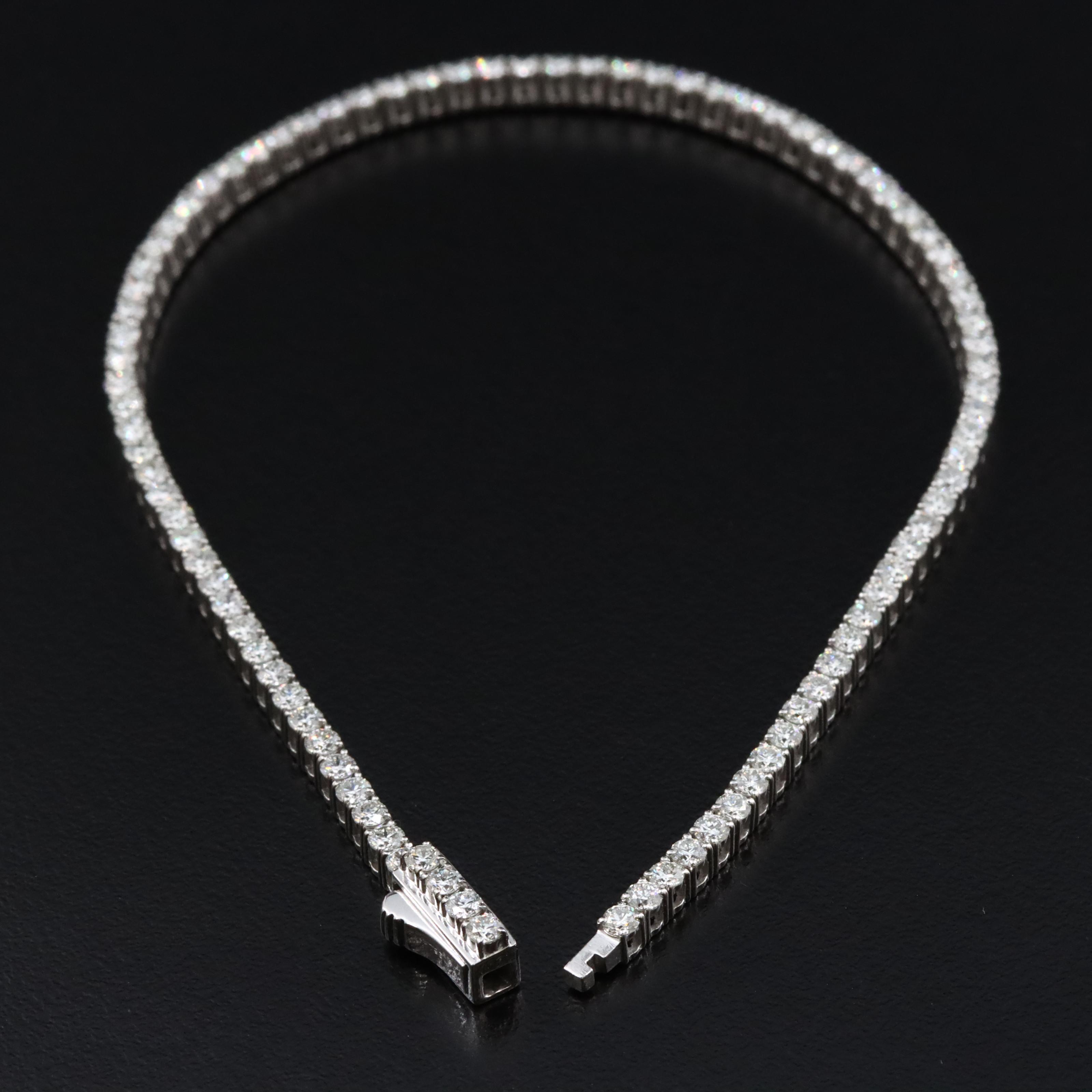 Platinum 2.86 CTW Diamond Line Bracelet