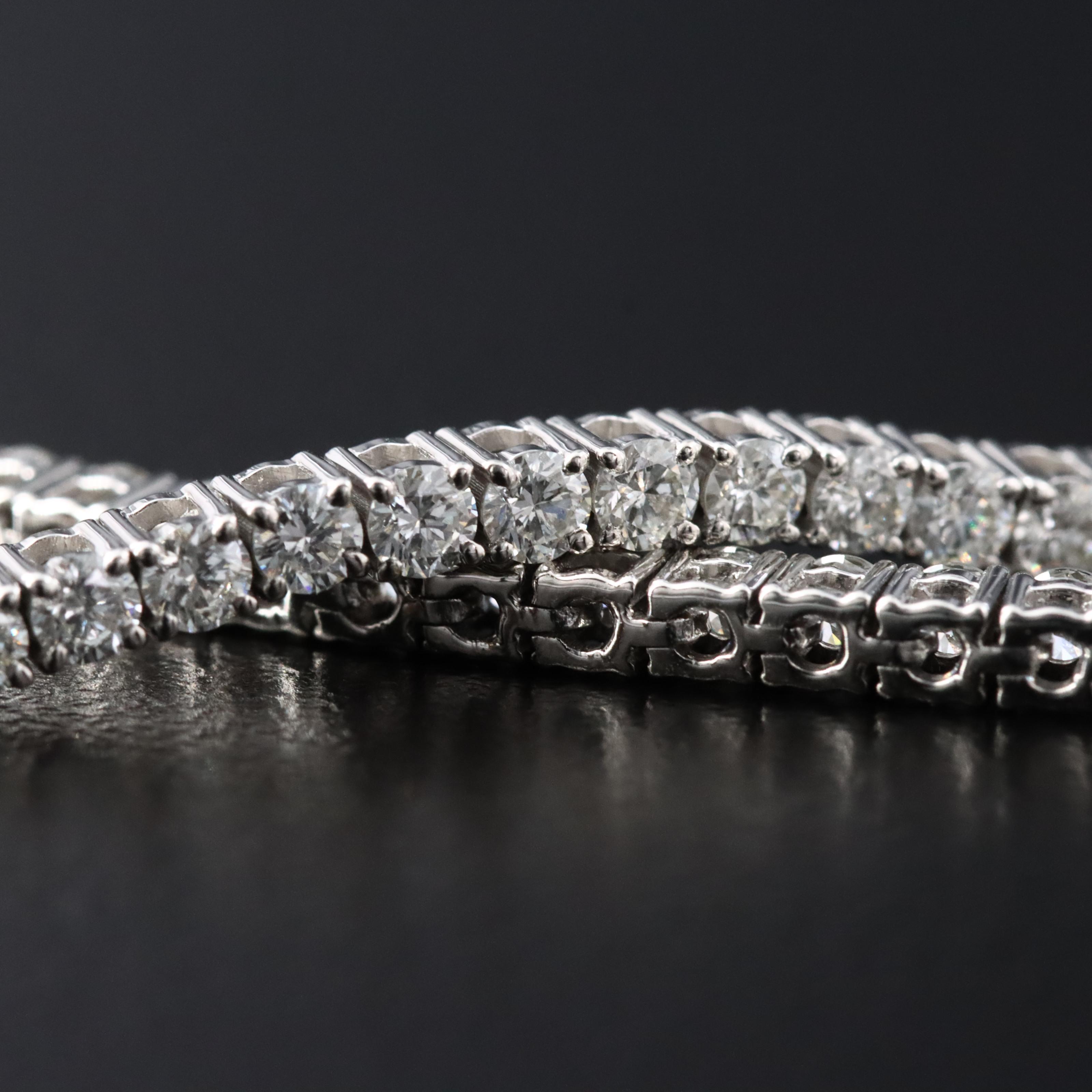 Platinum 2.86 CTW Diamond Line Bracelet