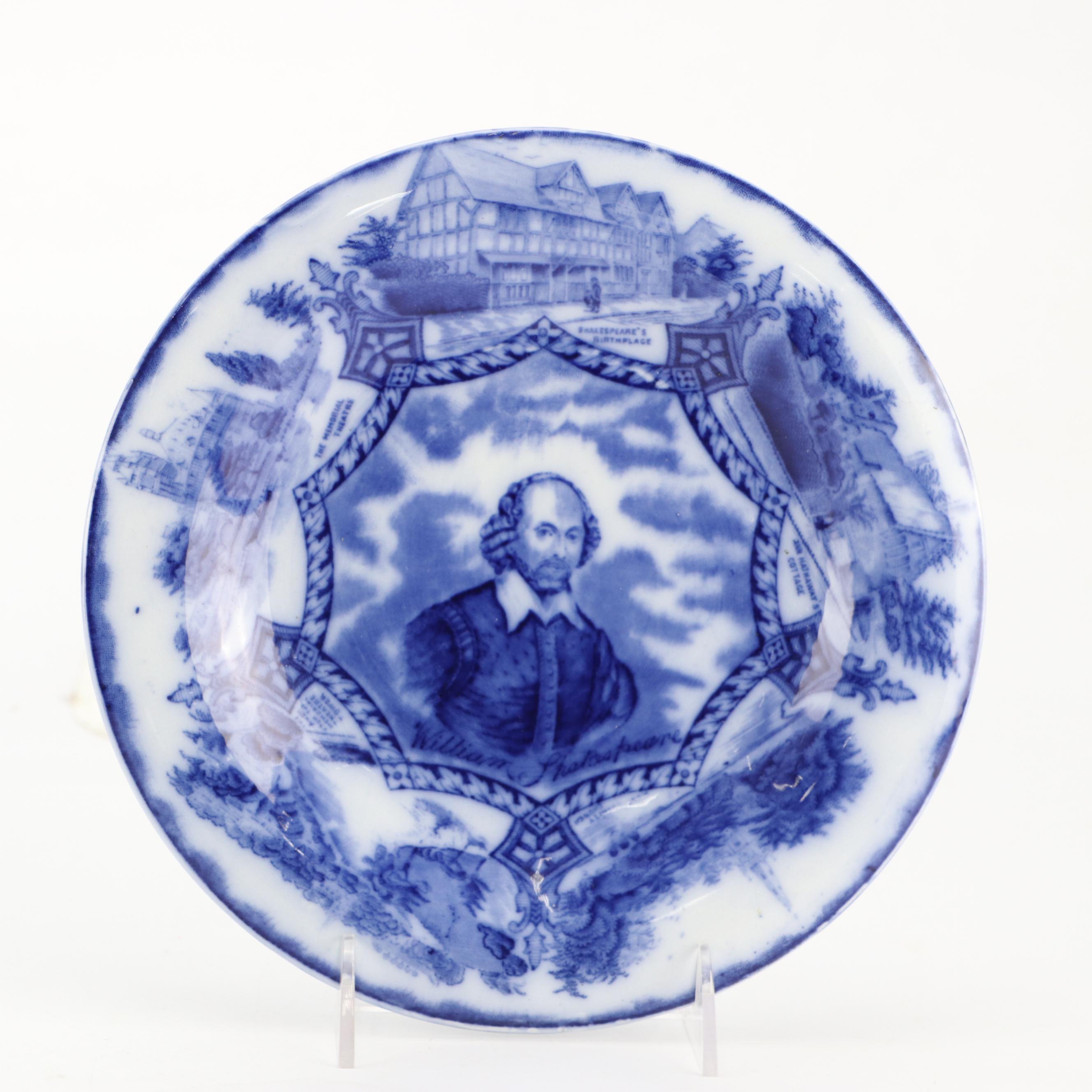 Royal Doulton "The Old Balloon Seller" with Shakespeare Plate and Sconce Shelves