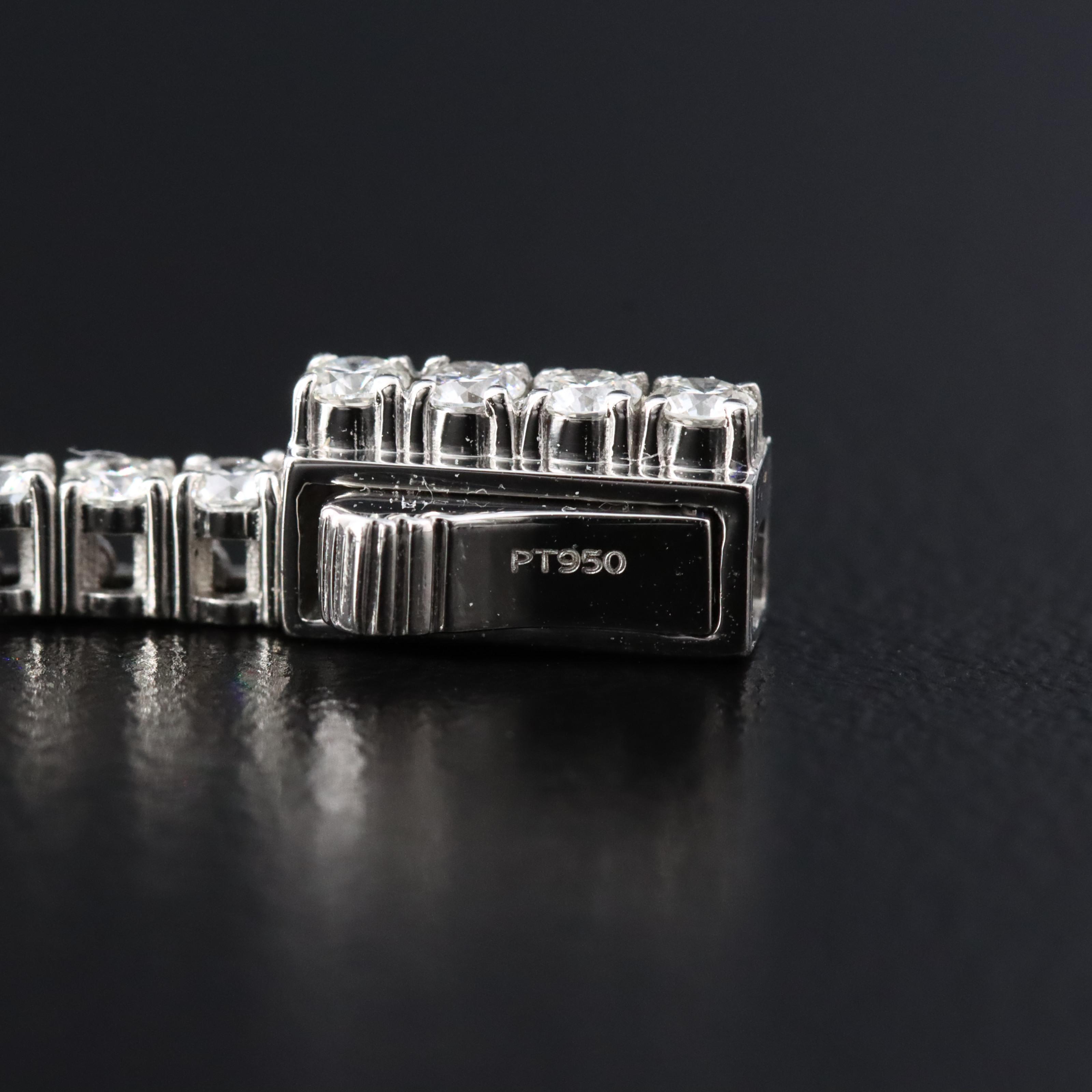 Platinum 2.86 CTW Diamond Line Bracelet