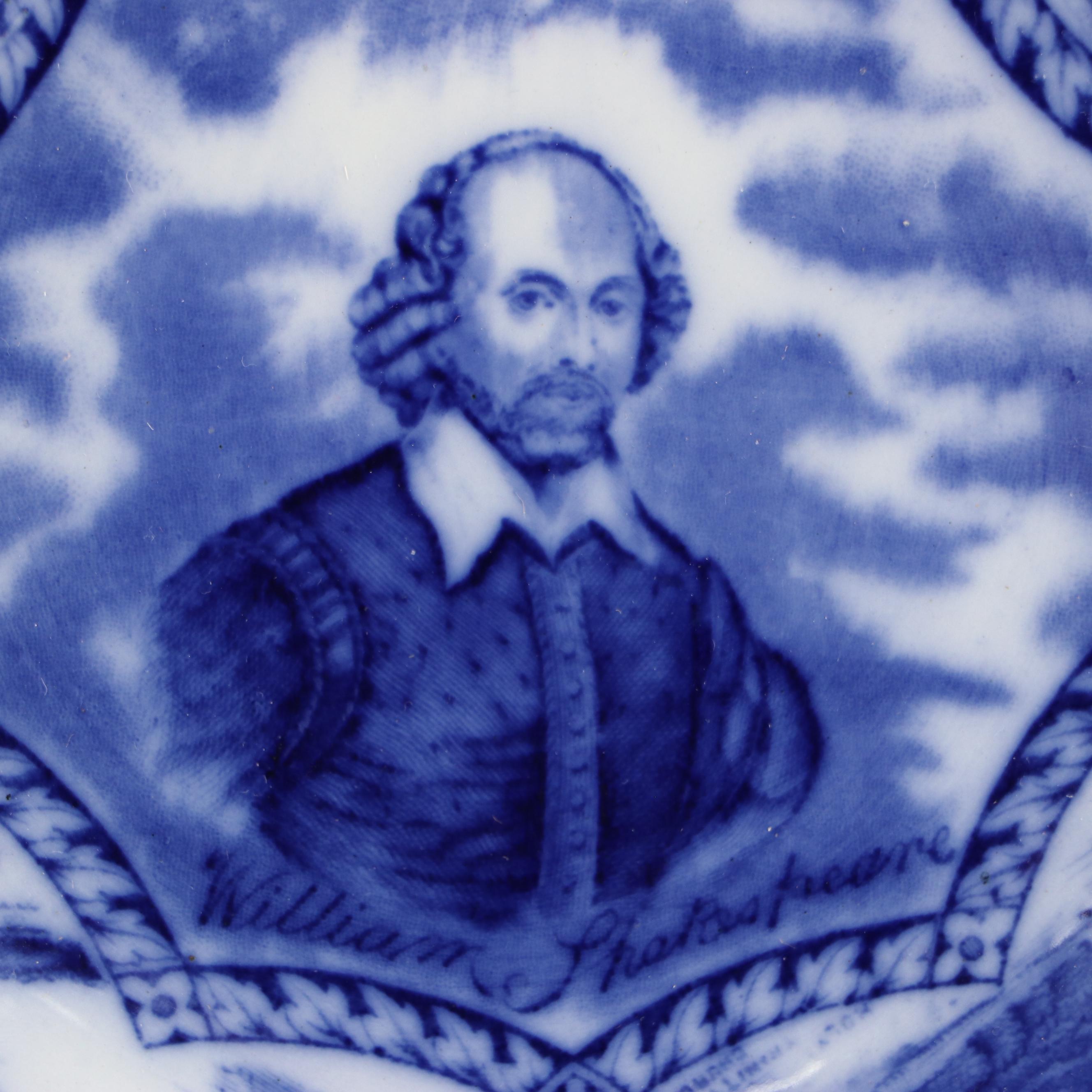 Royal Doulton "The Old Balloon Seller" with Shakespeare Plate and Sconce Shelves