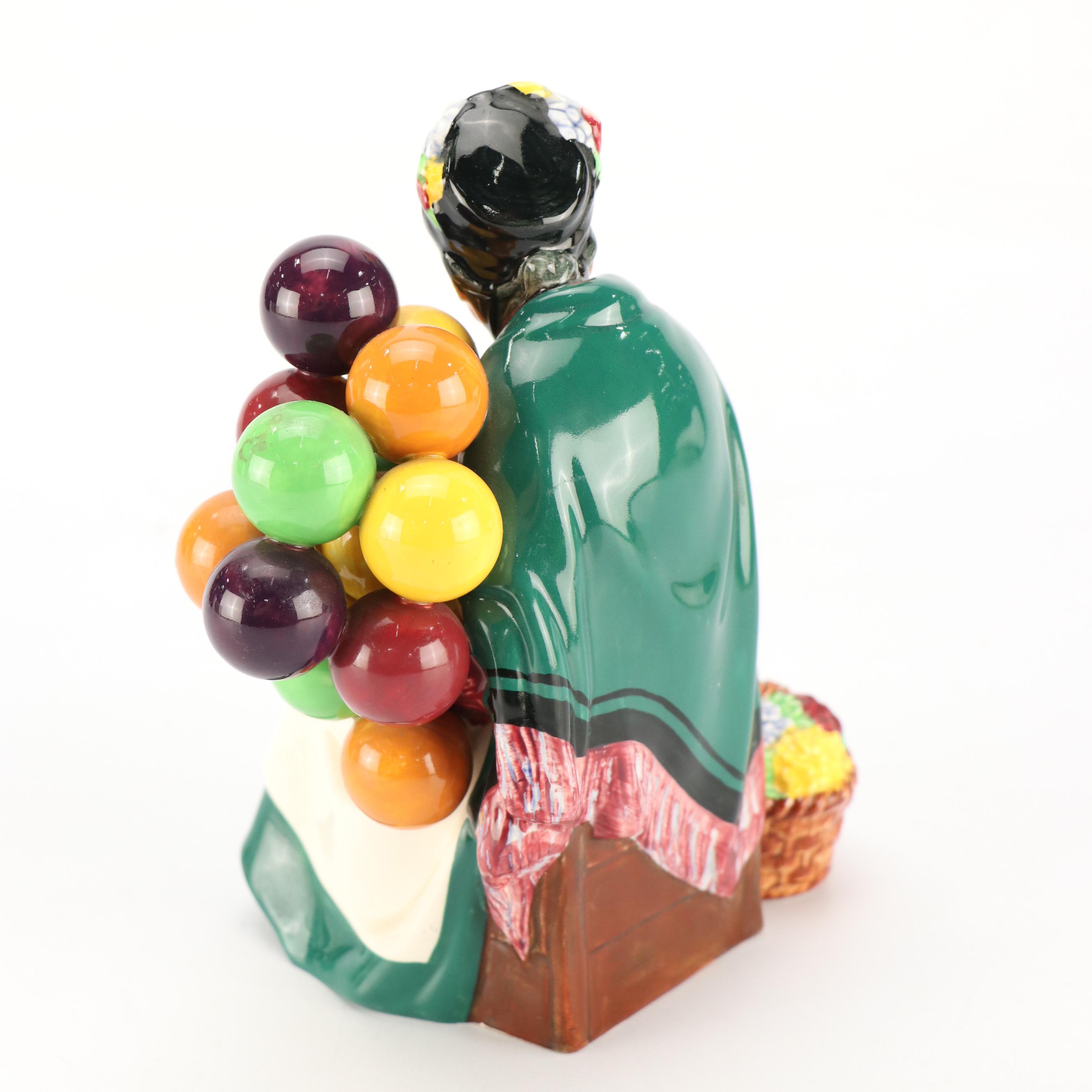 Royal Doulton "The Old Balloon Seller" with Shakespeare Plate and Sconce Shelves