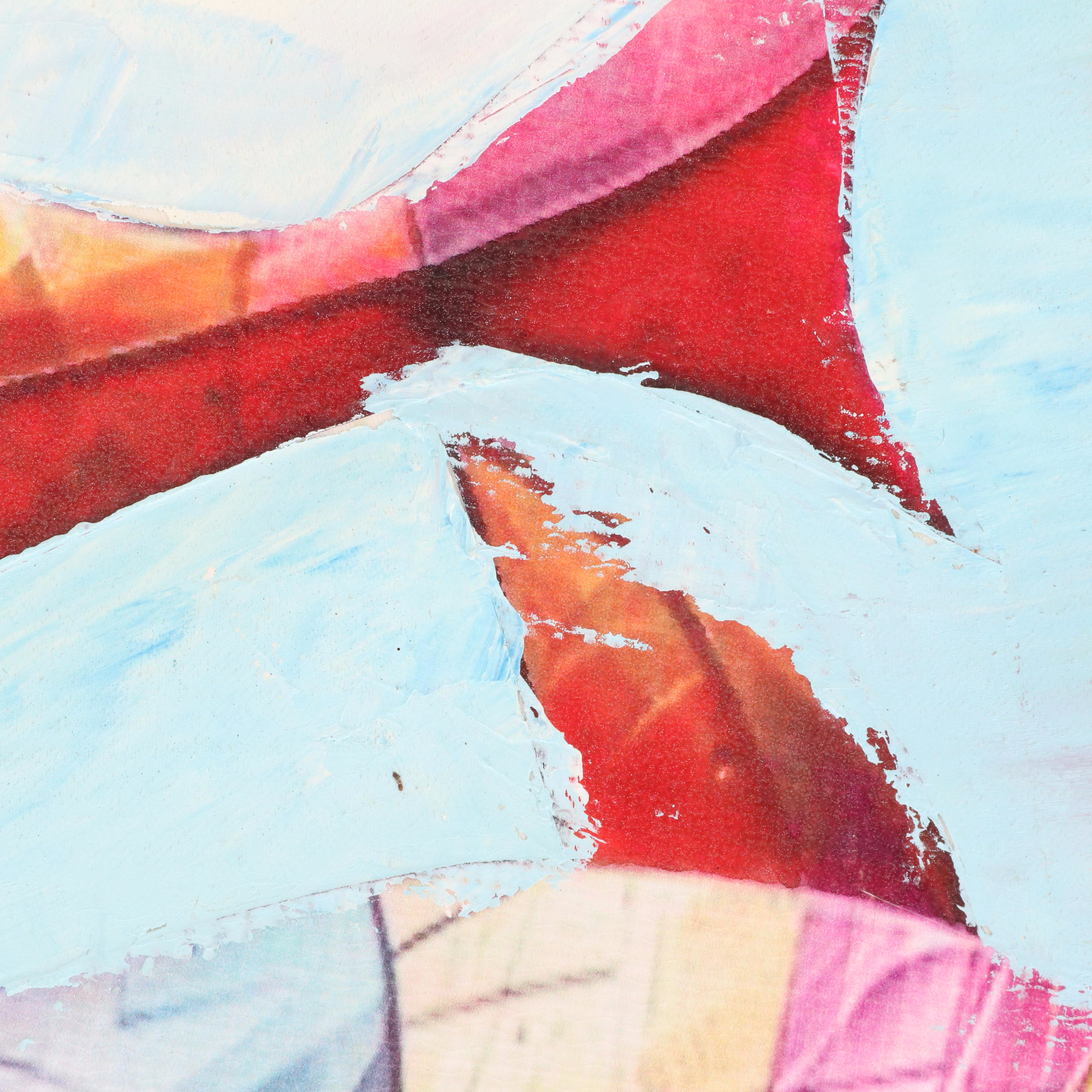 Bayo Ogundele Stylized Mixed Media Collage "Fishes," 2025