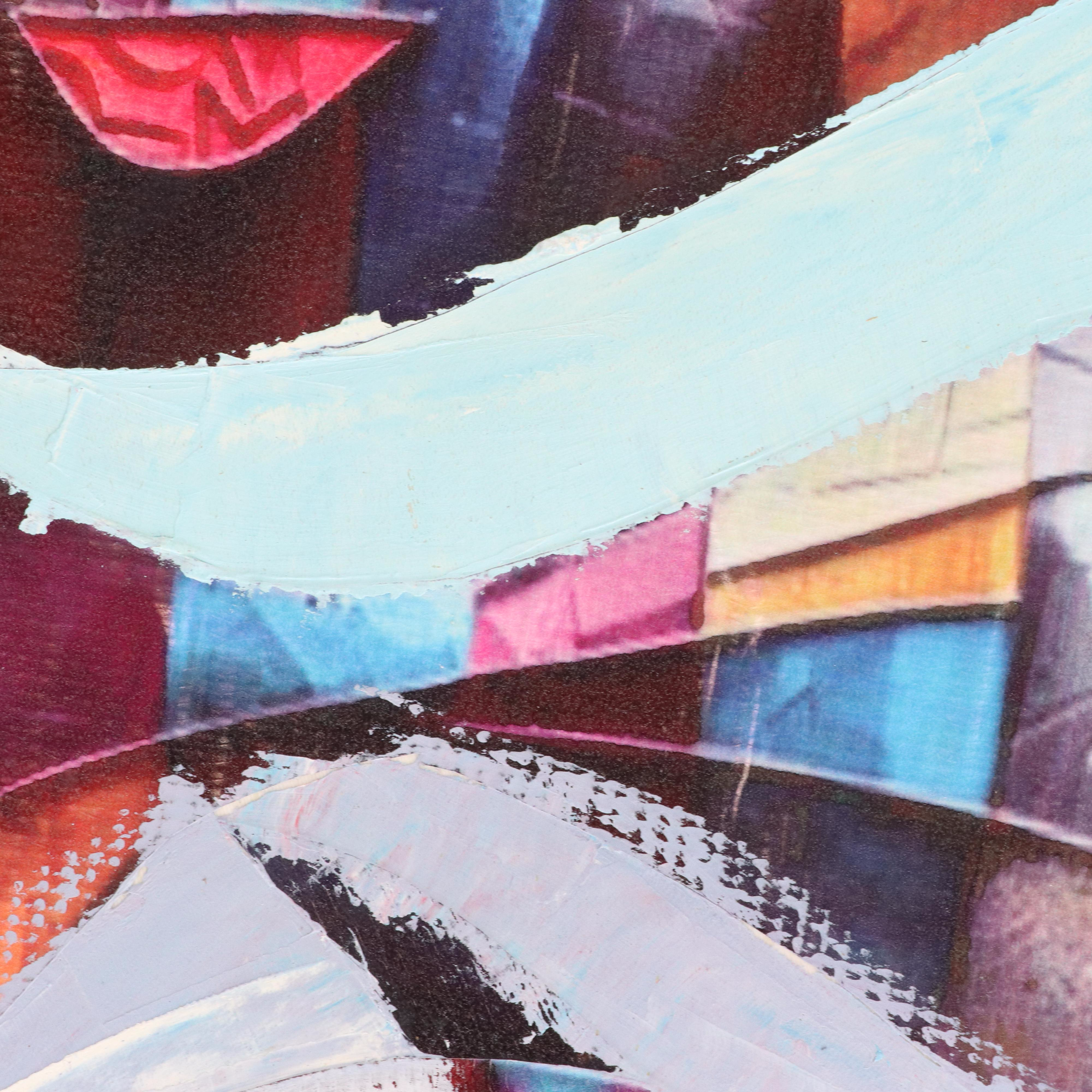 Bayo Ogundele Stylized Mixed Media Collage "Fishes," 2025