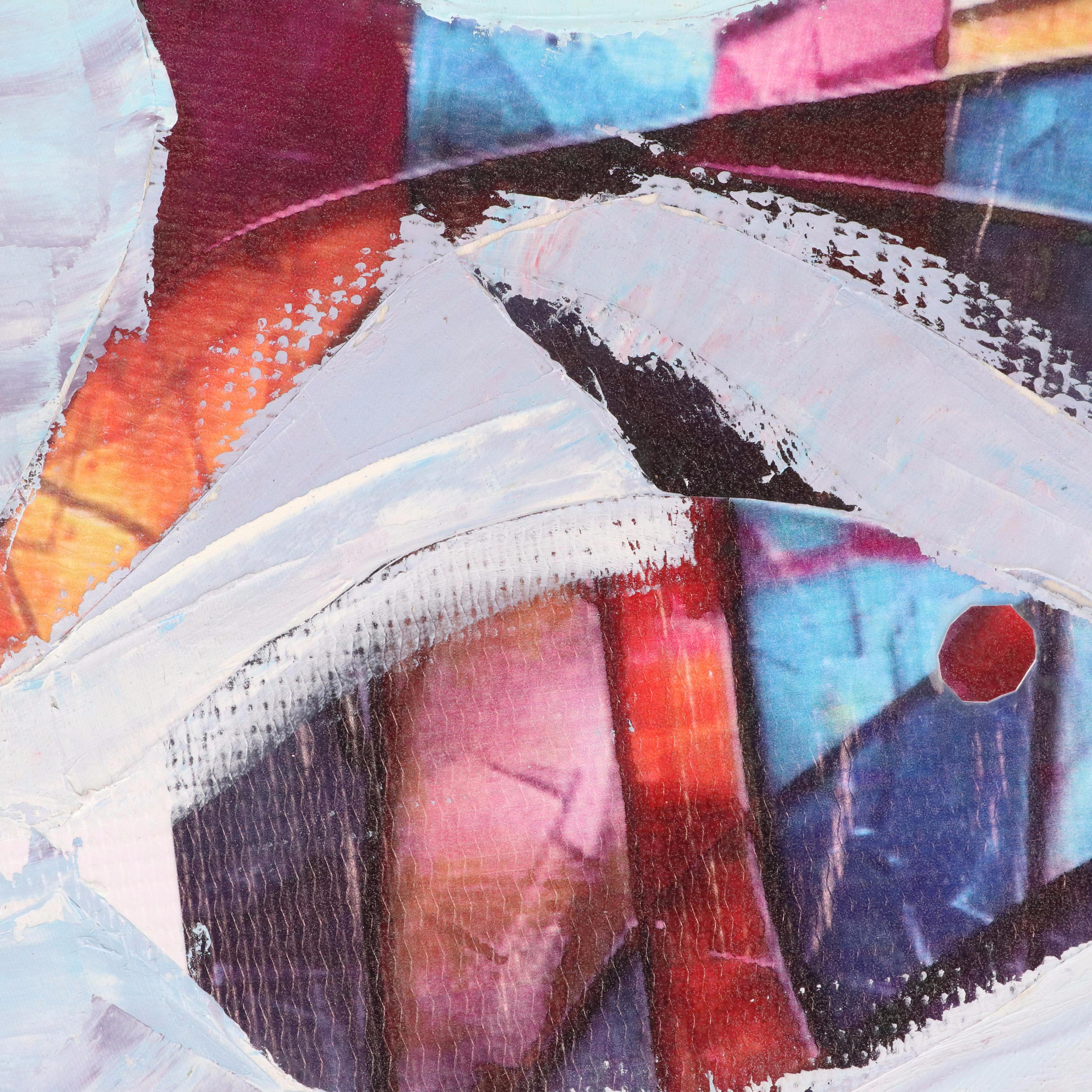 Bayo Ogundele Stylized Mixed Media Collage "Fishes," 2025