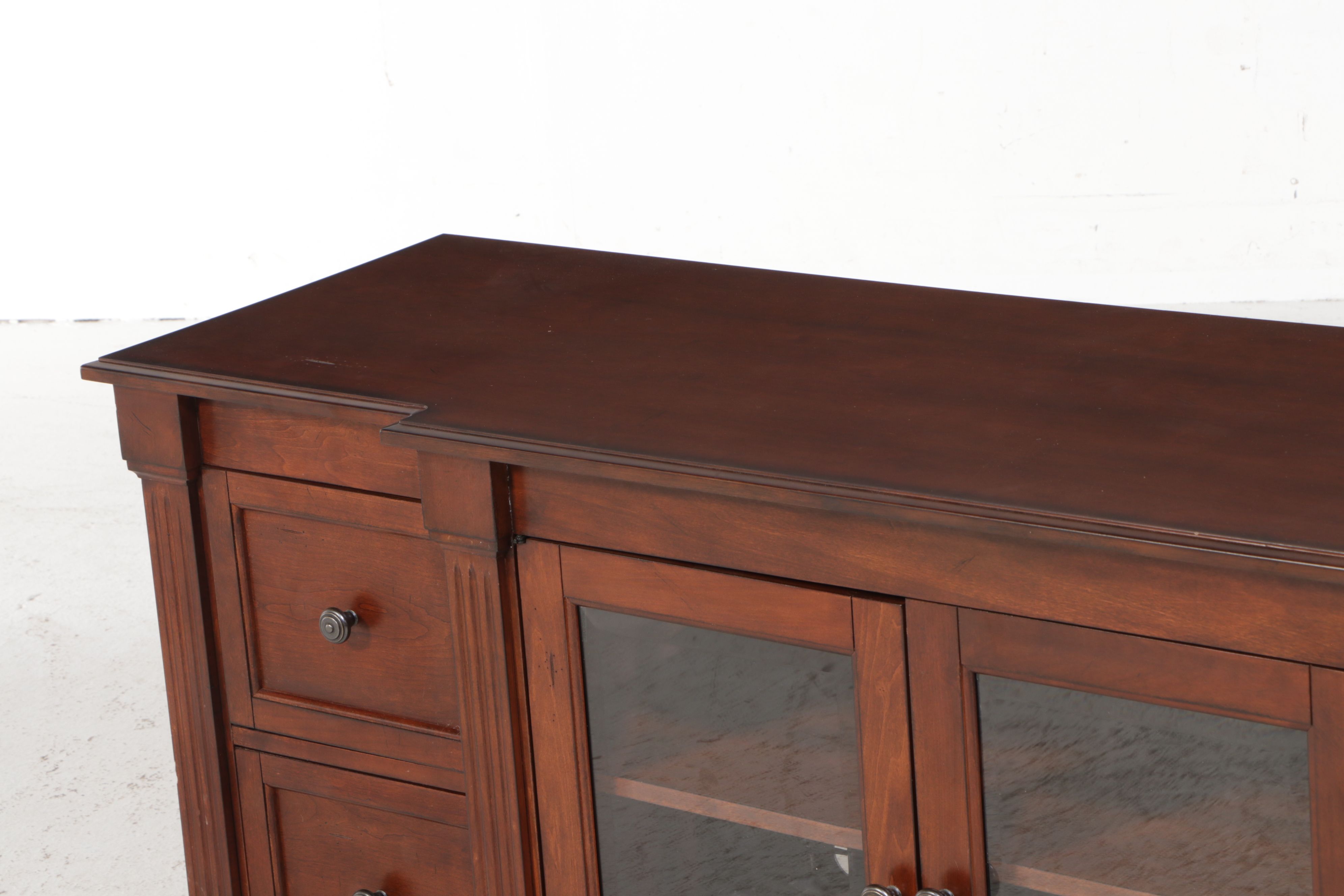 Mahogany Finish Media Cabinet, 21st Century