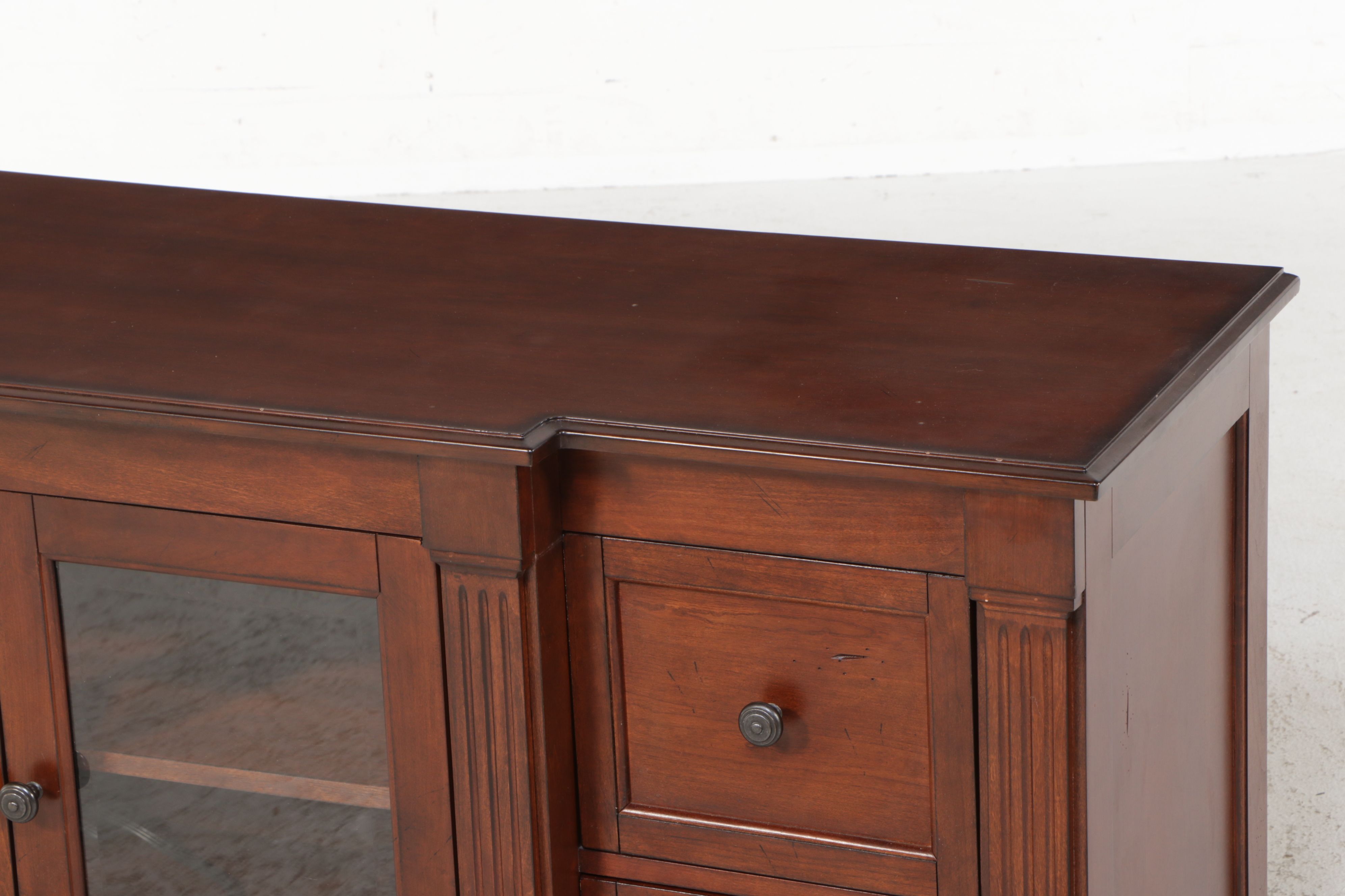 Mahogany Finish Media Cabinet, 21st Century