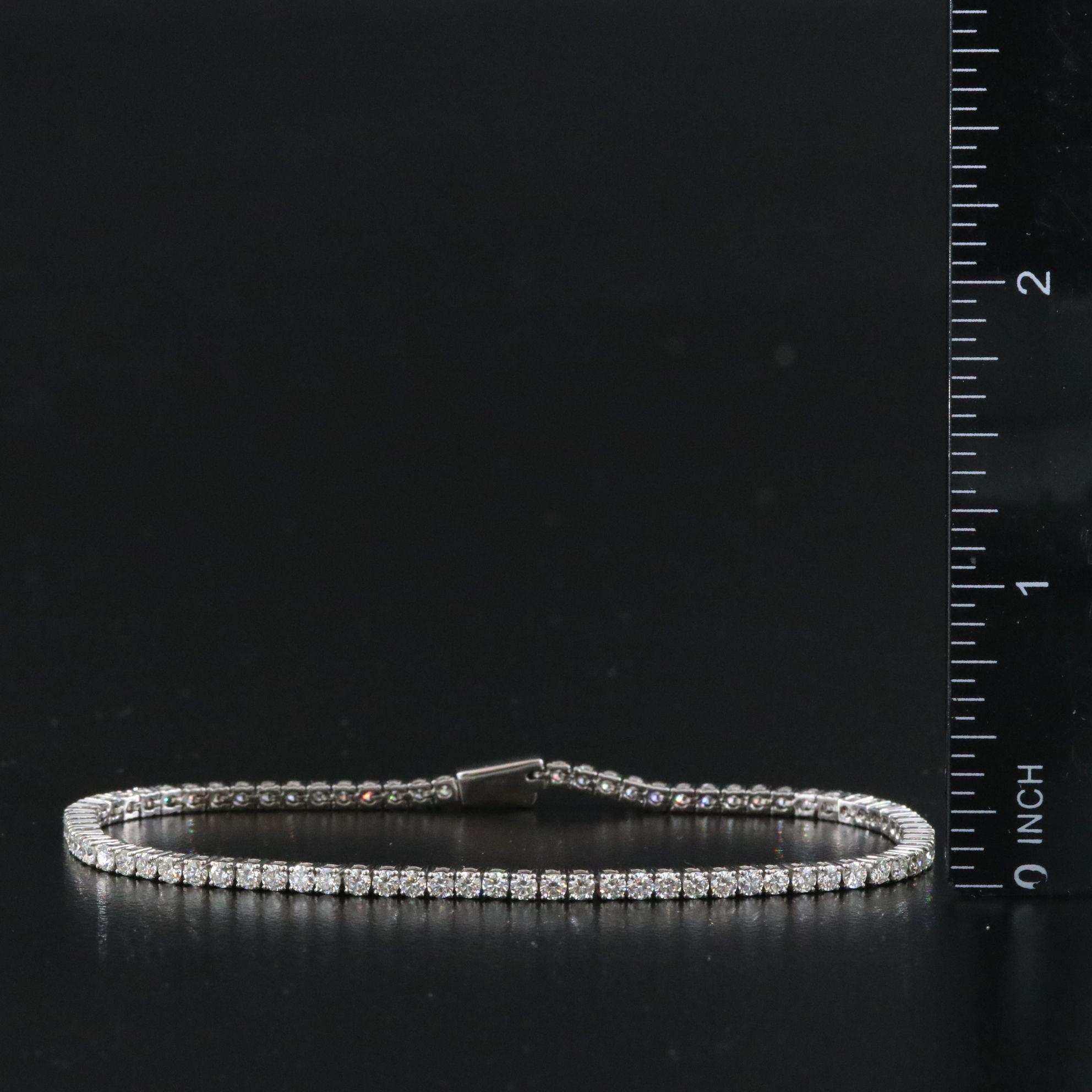 Platinum 3.58 CTW Diamond Line Bracelet