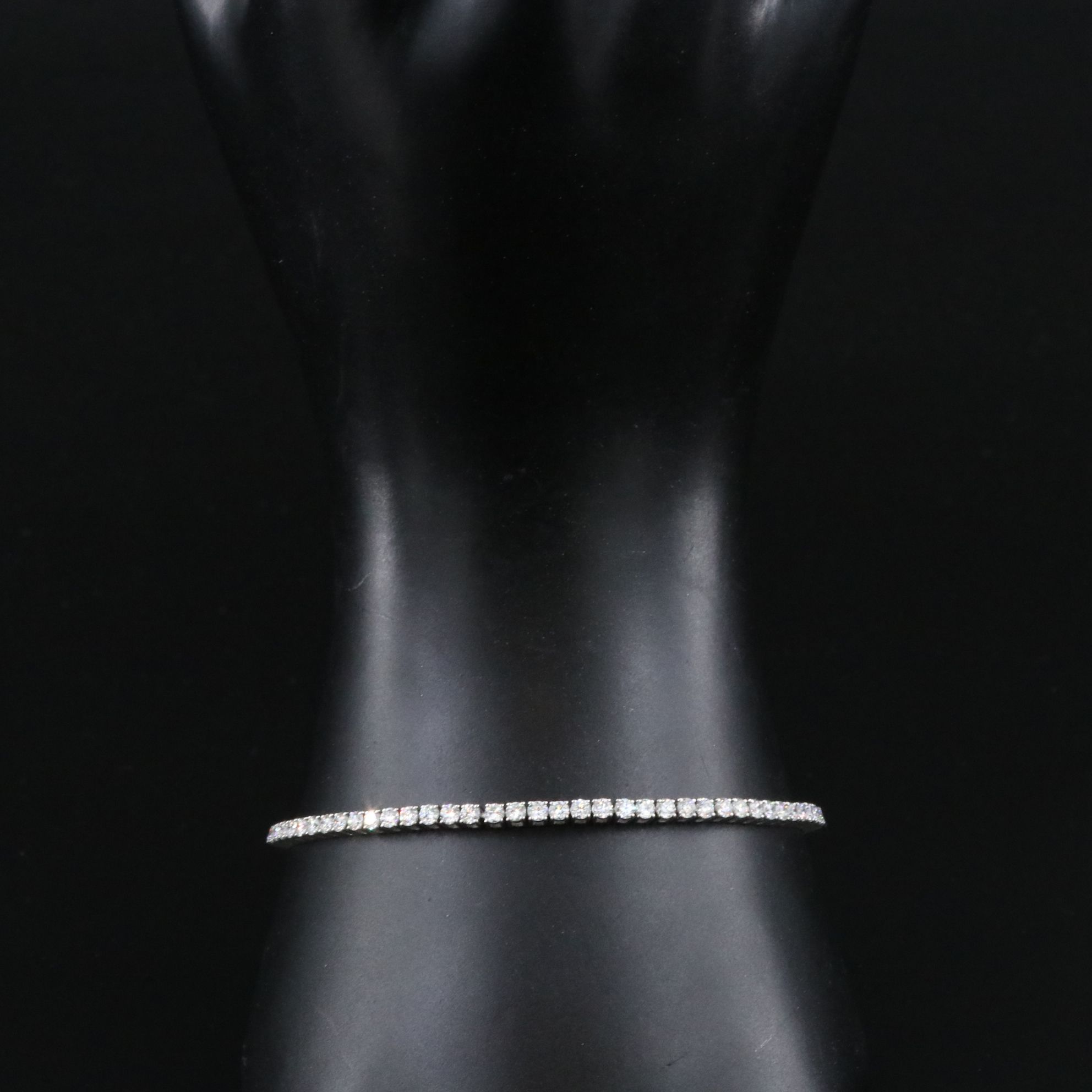 Platinum 3.58 CTW Diamond Line Bracelet