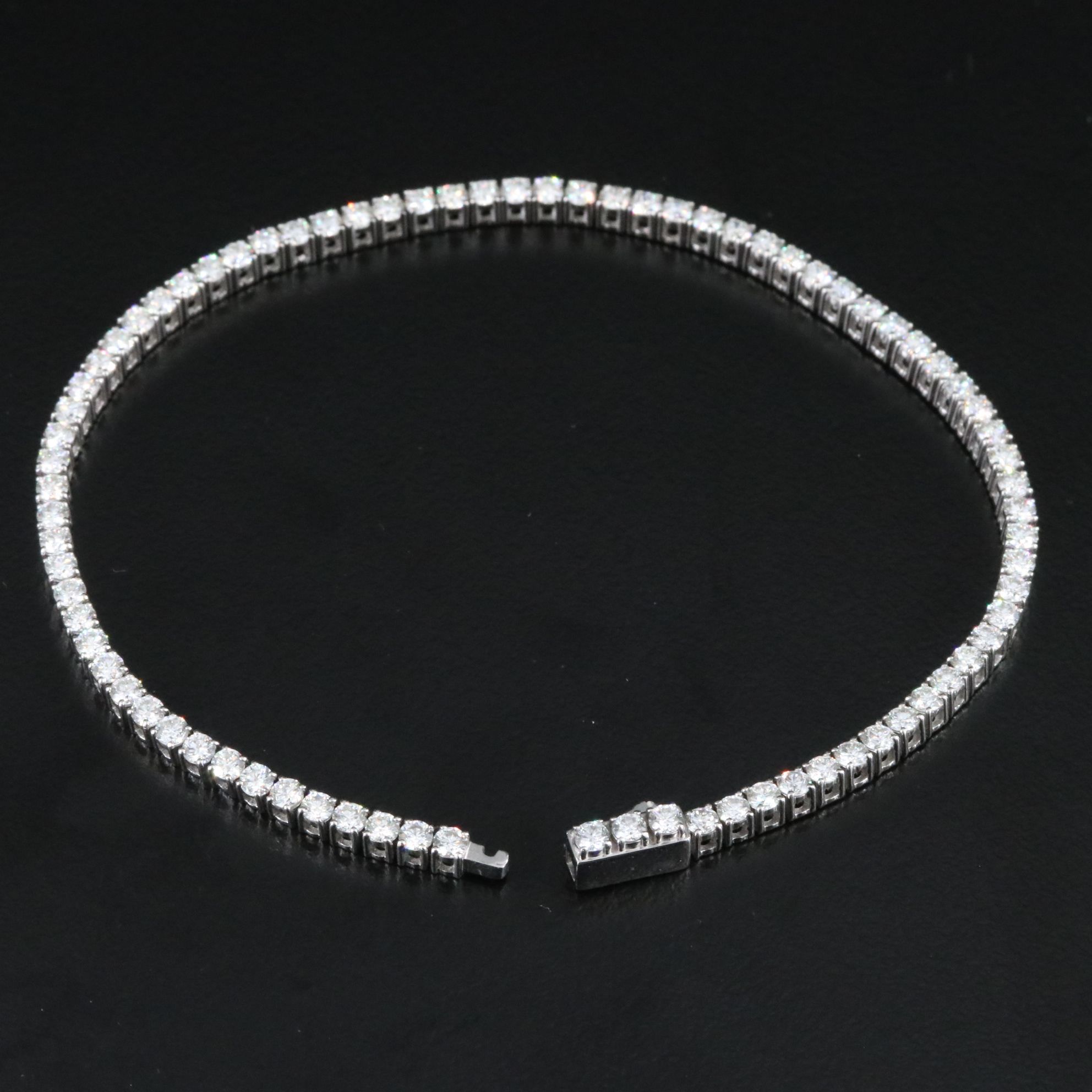 Platinum 3.58 CTW Diamond Line Bracelet