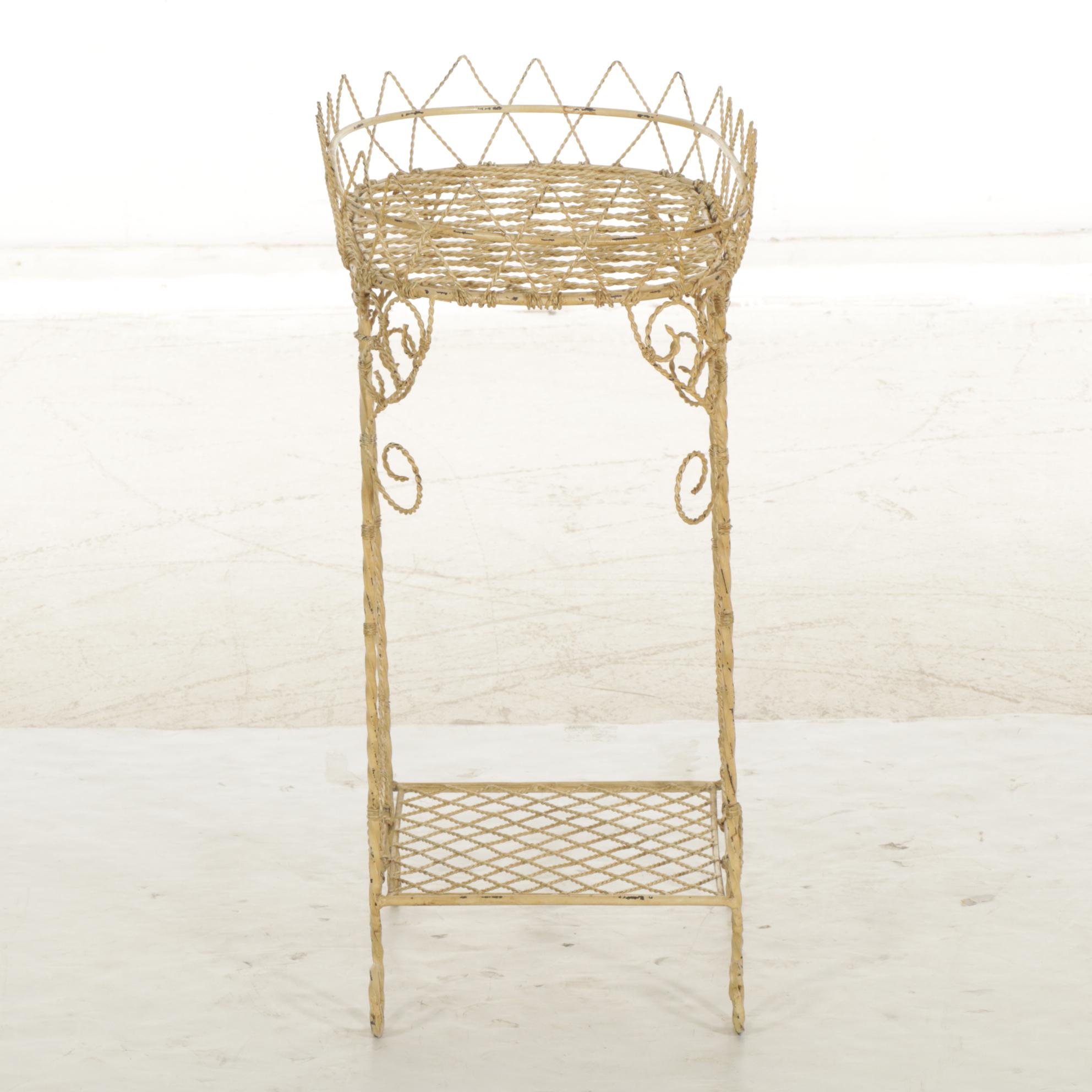Victorian Style Twisted Wire Plant Stand, Early to Mid-20th Century