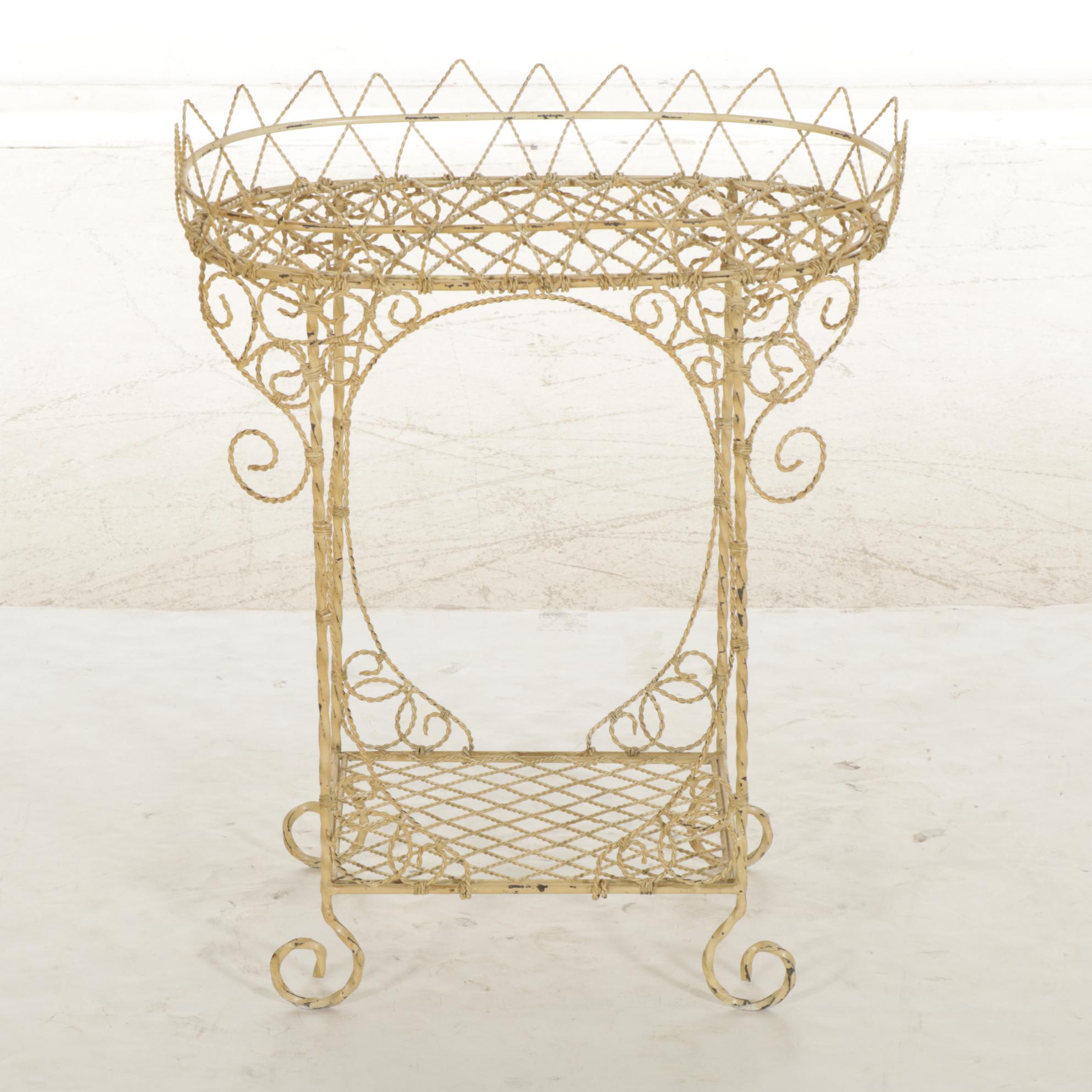Victorian Style Twisted Wire Plant Stand, Early to Mid-20th Century