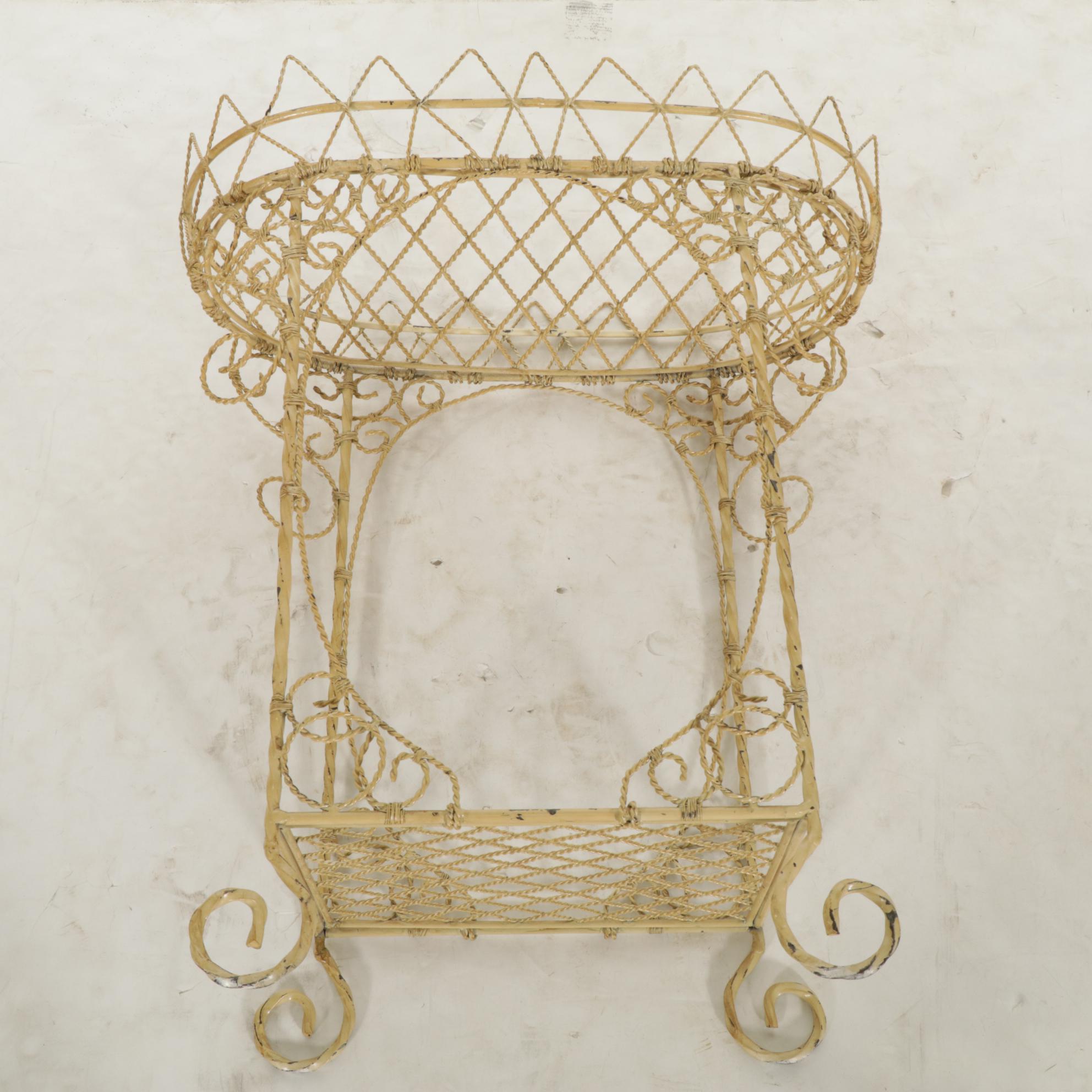 Victorian Style Twisted Wire Plant Stand, Early to Mid-20th Century