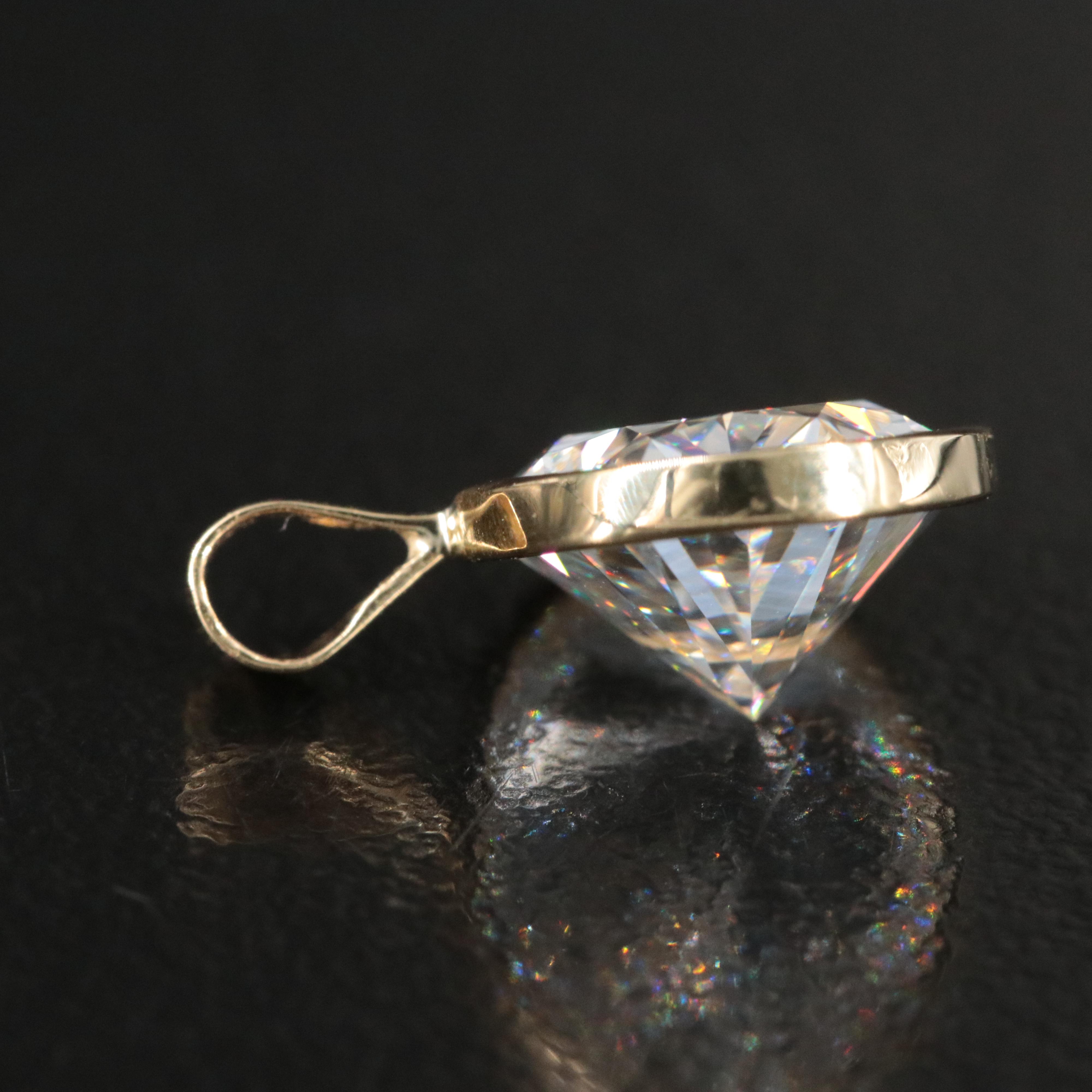 18K 4.04 CT Lab Grown Diamond Pendant with IGI Report