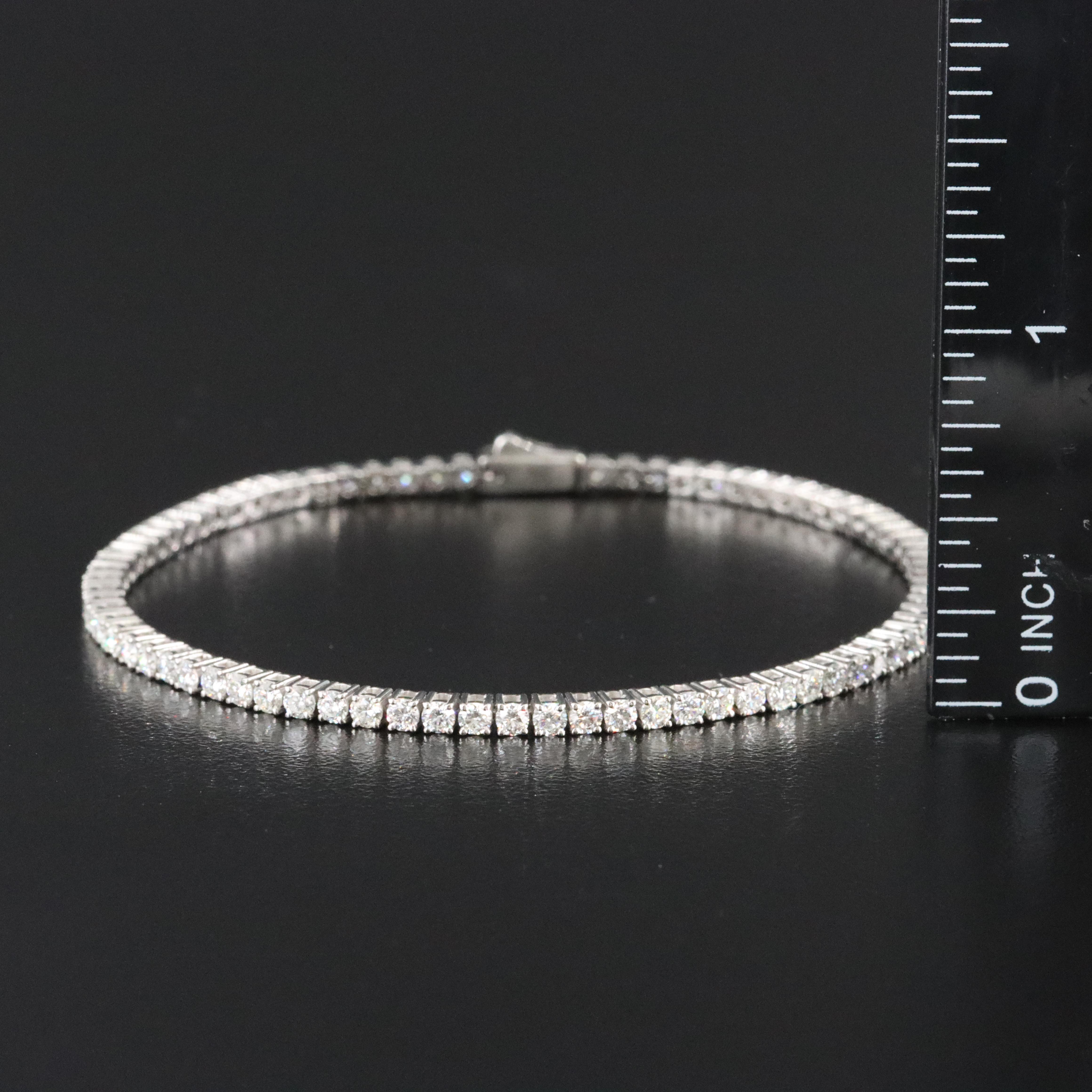 Platinum 3.56 CTW Diamond Line Bracelet