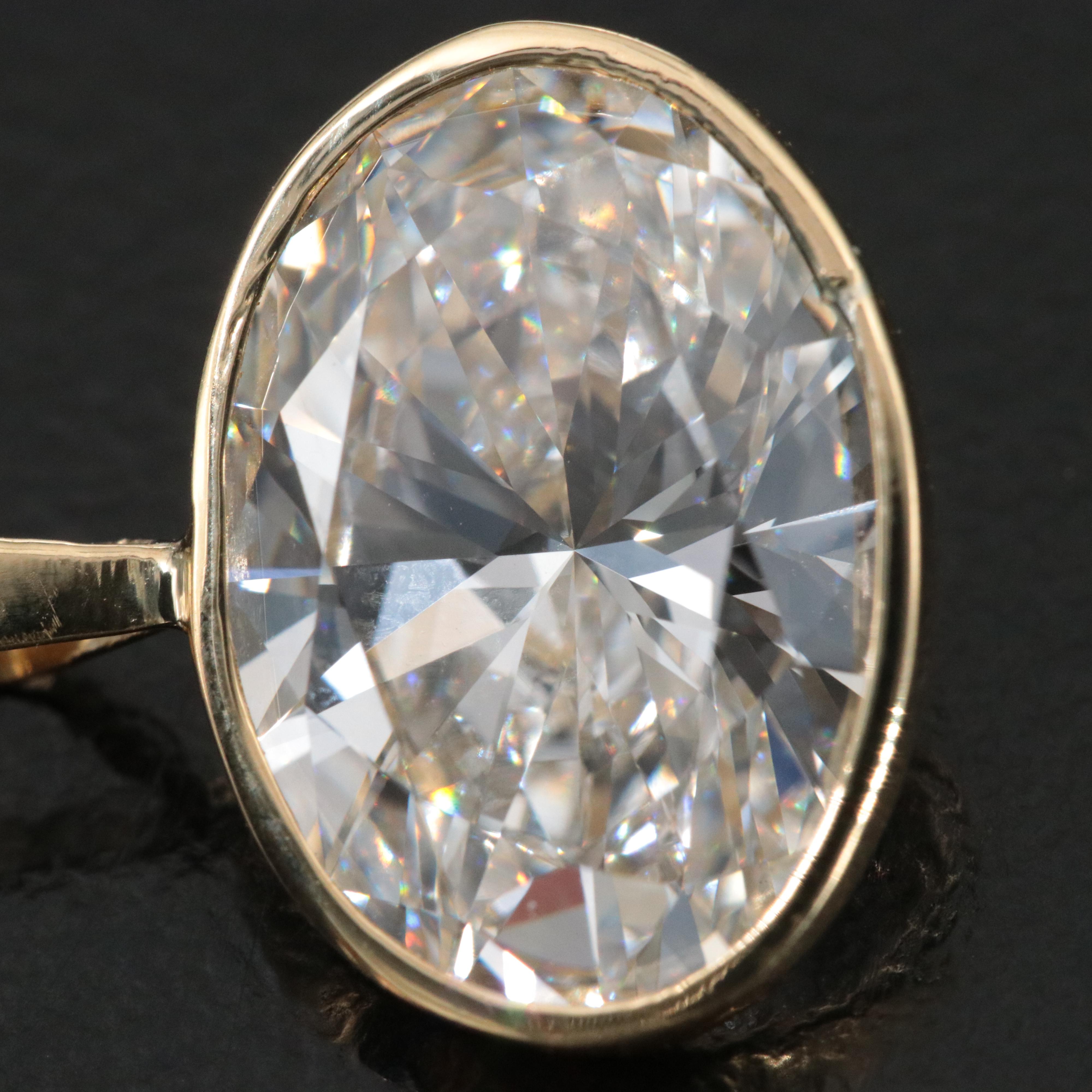 18K 4.04 CT Lab Grown Diamond Pendant with IGI Report