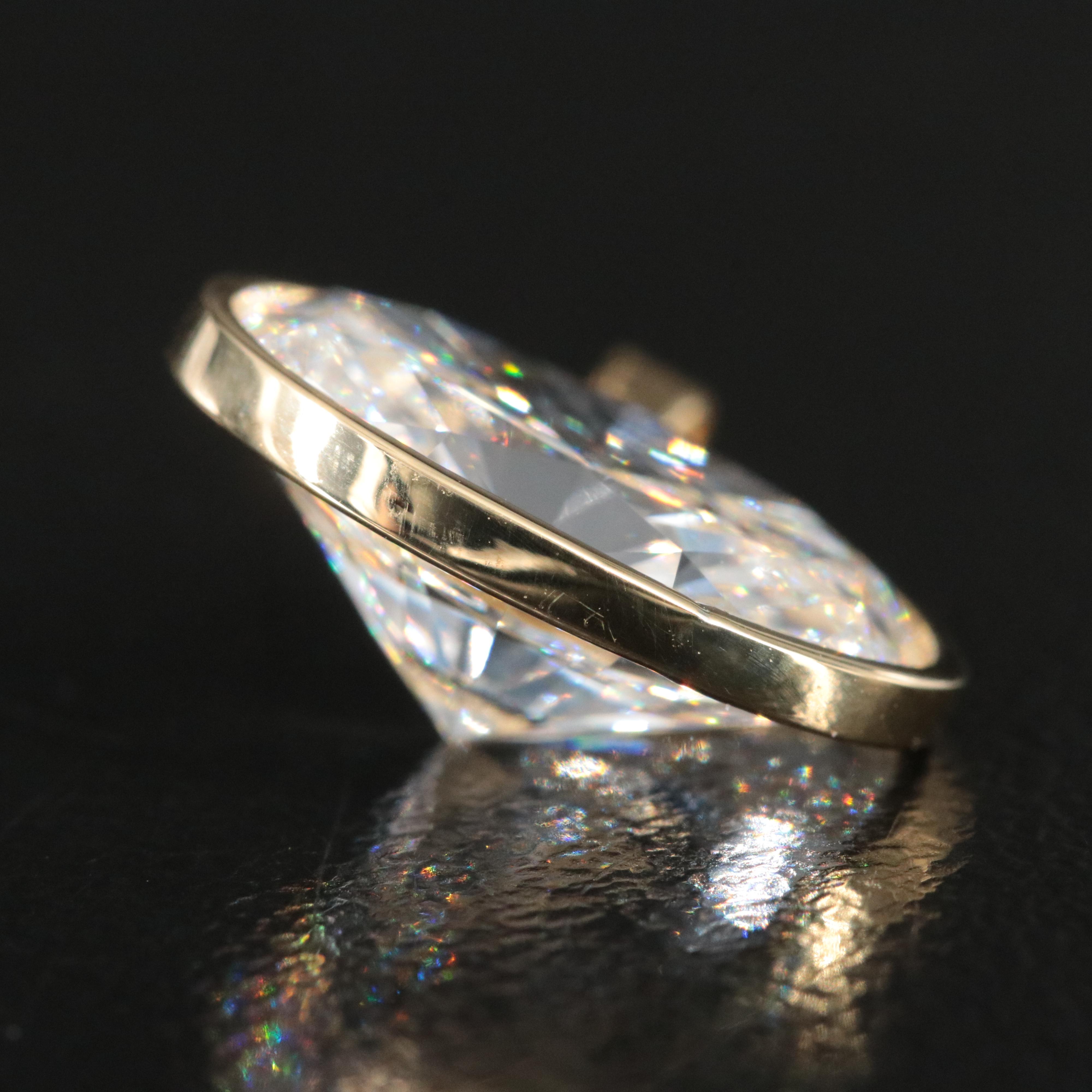 18K 4.04 CT Lab Grown Diamond Pendant with IGI Report