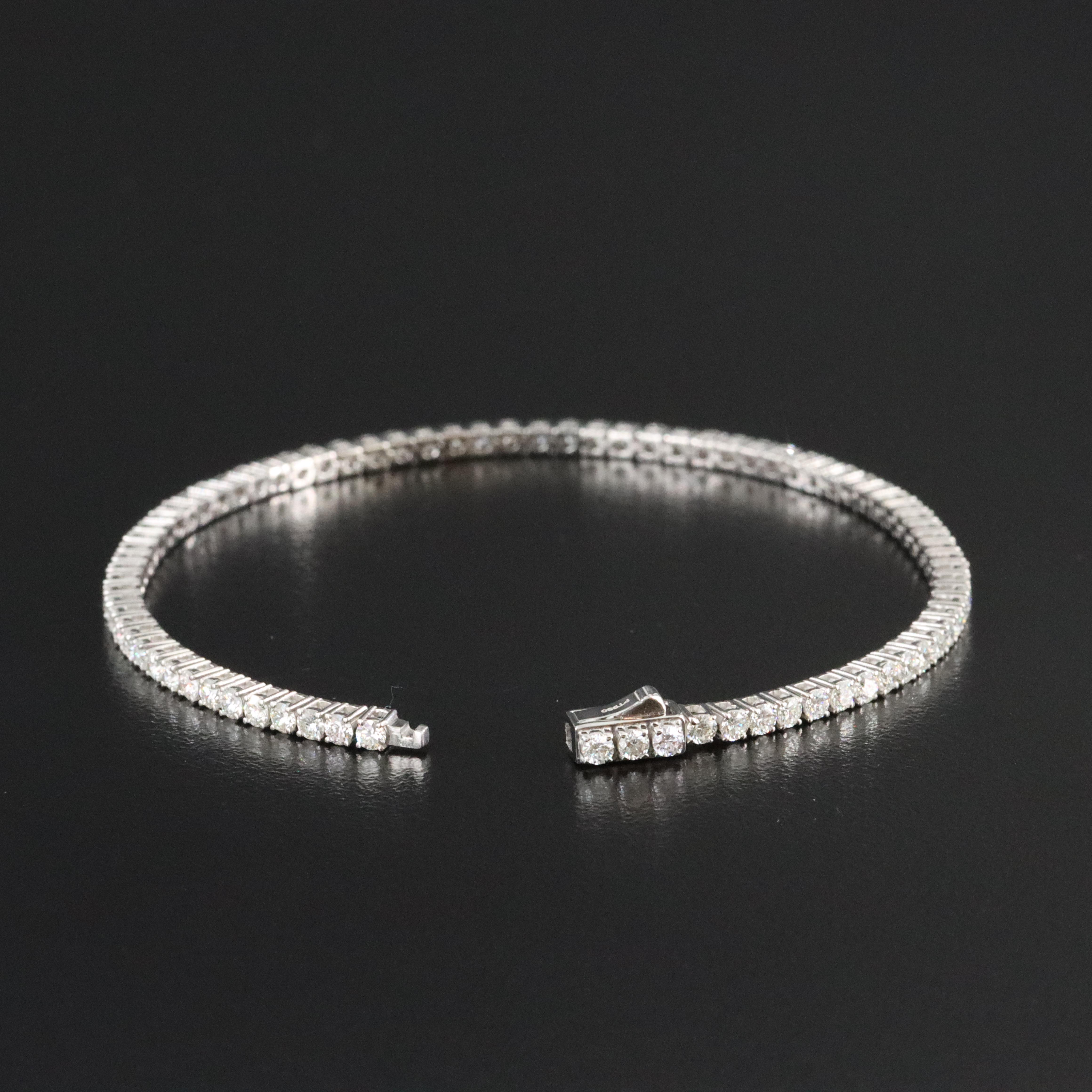 Platinum 3.56 CTW Diamond Line Bracelet