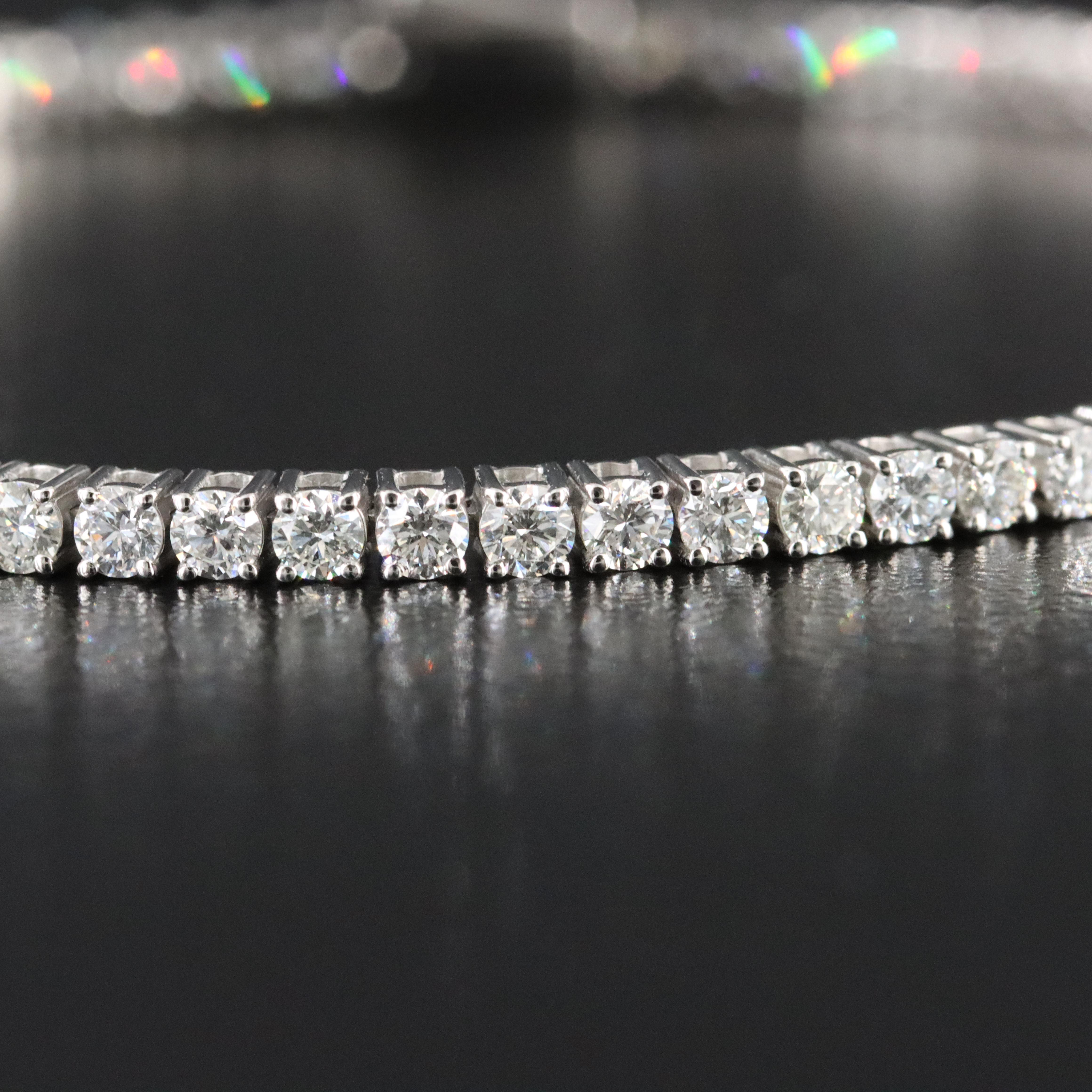 Platinum 3.56 CTW Diamond Line Bracelet