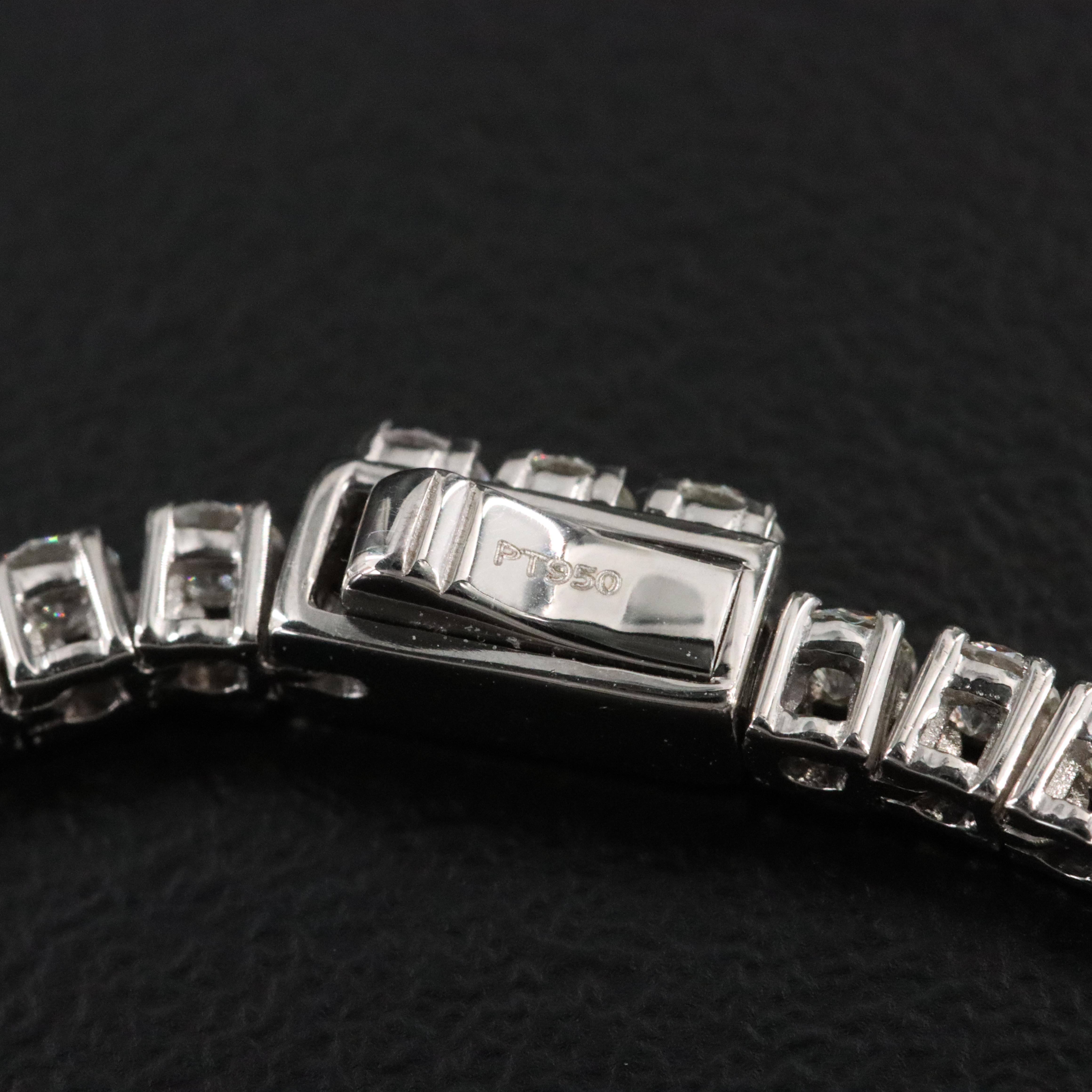 Platinum 3.56 CTW Diamond Line Bracelet