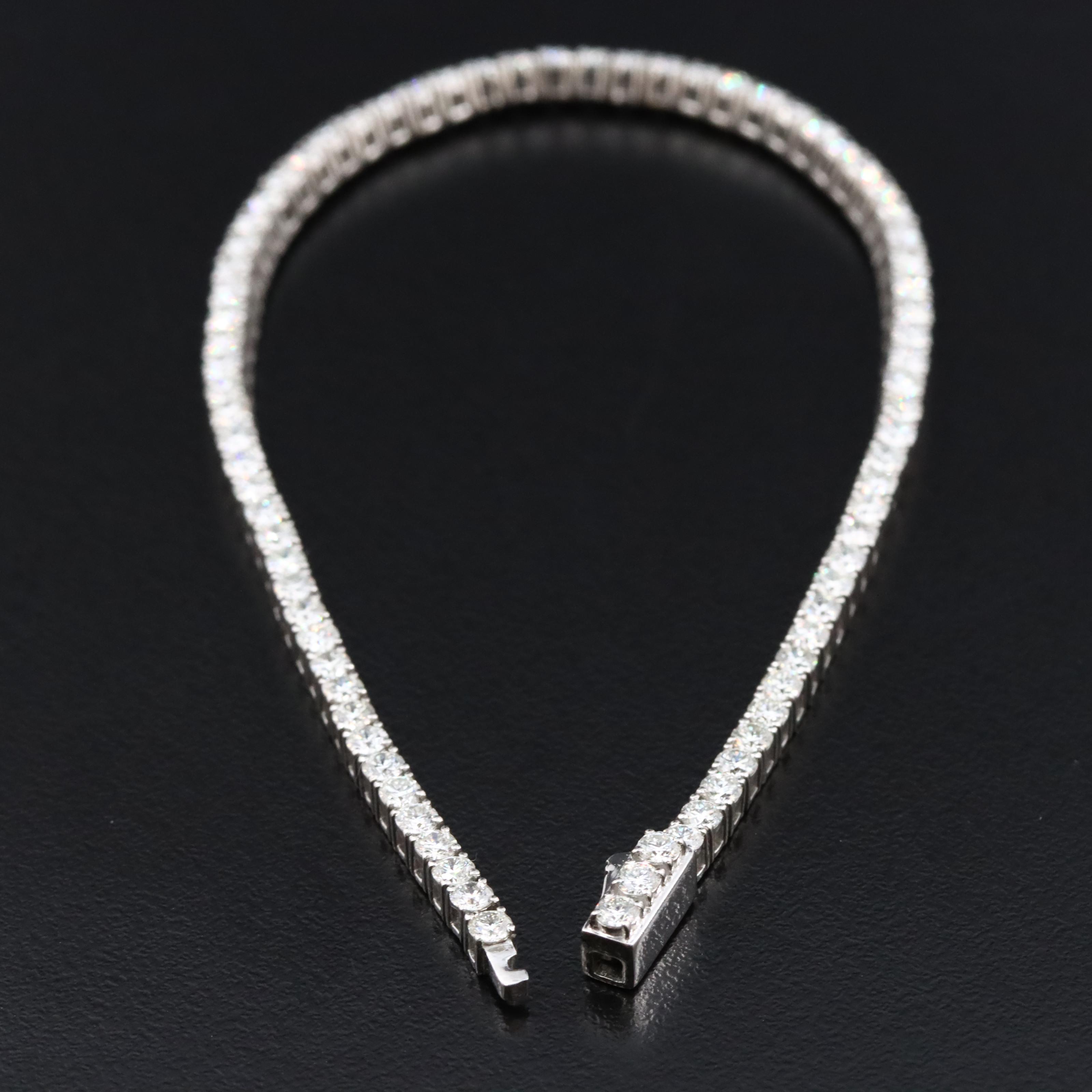 Platinum 3.56 CTW Diamond Line Bracelet