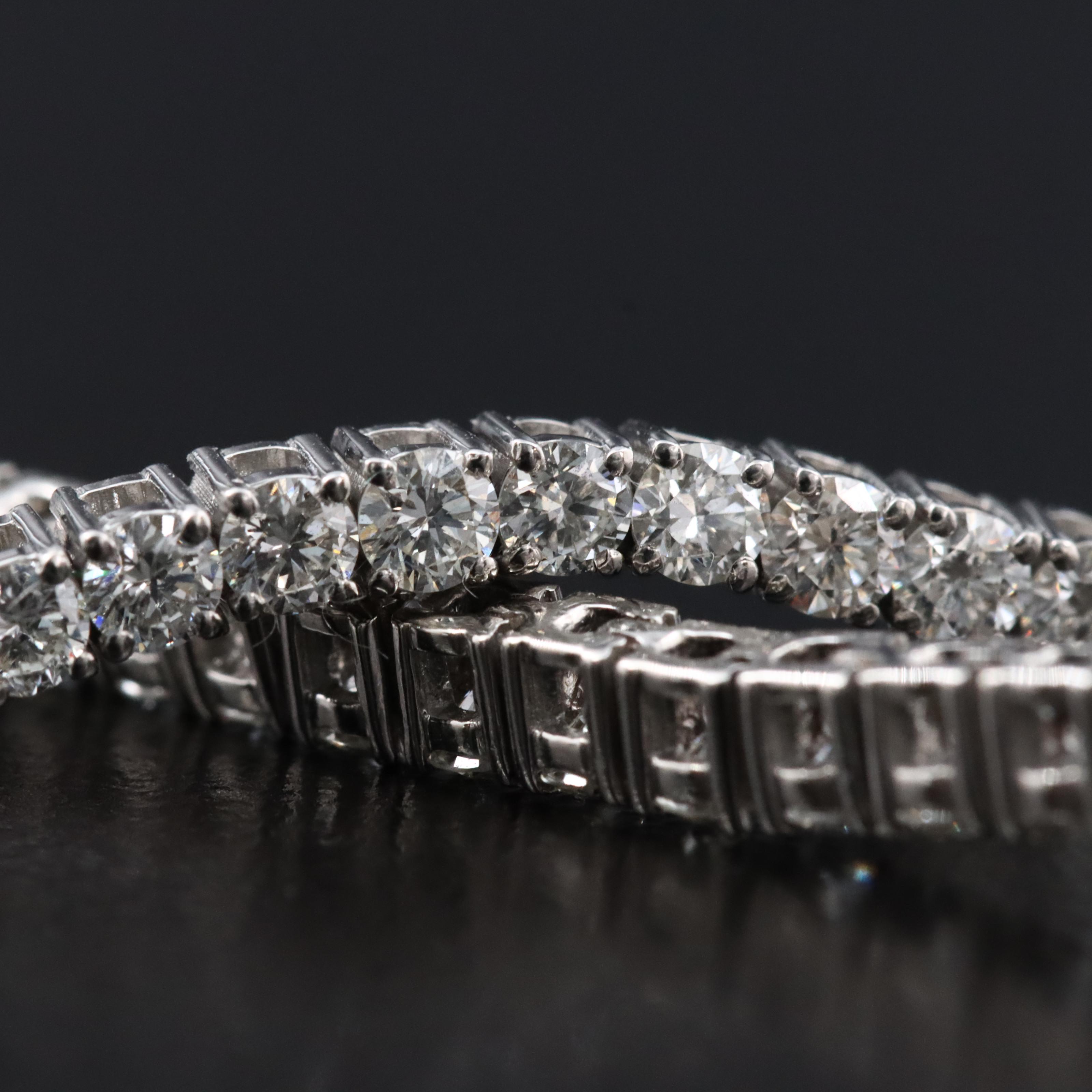 Platinum 3.56 CTW Diamond Line Bracelet