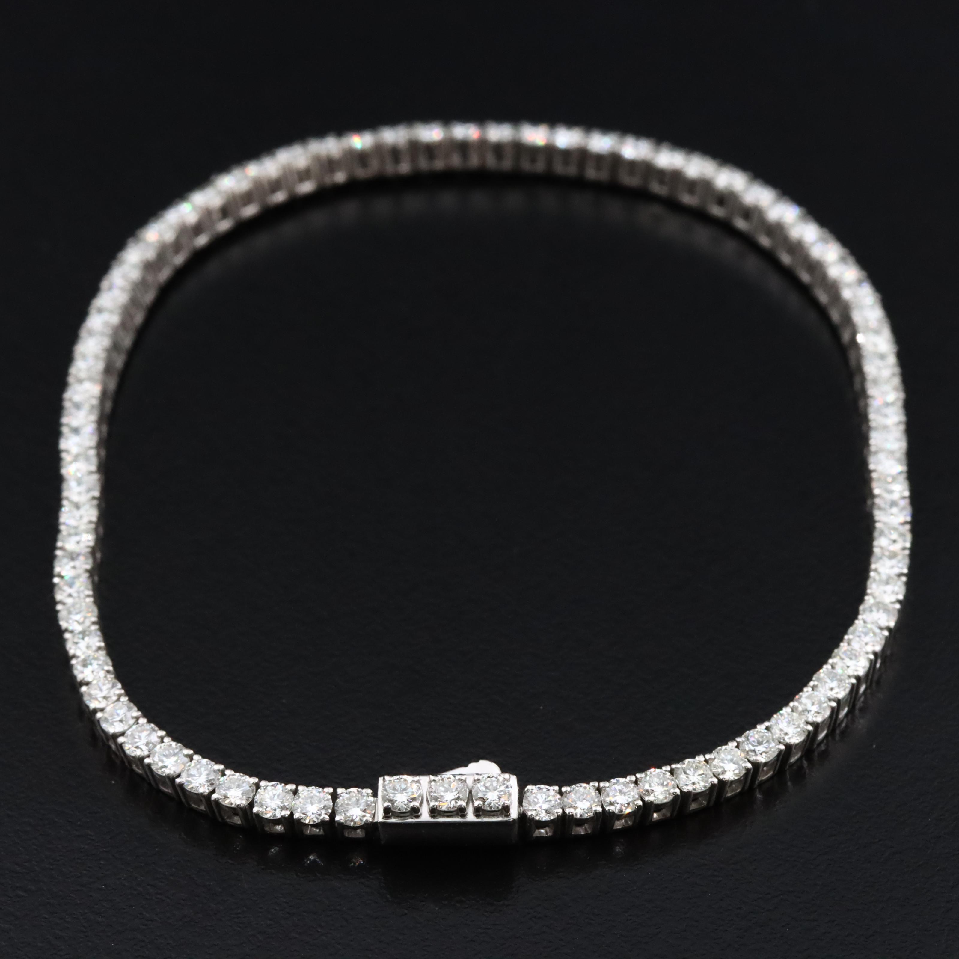 Platinum 3.56 CTW Diamond Line Bracelet