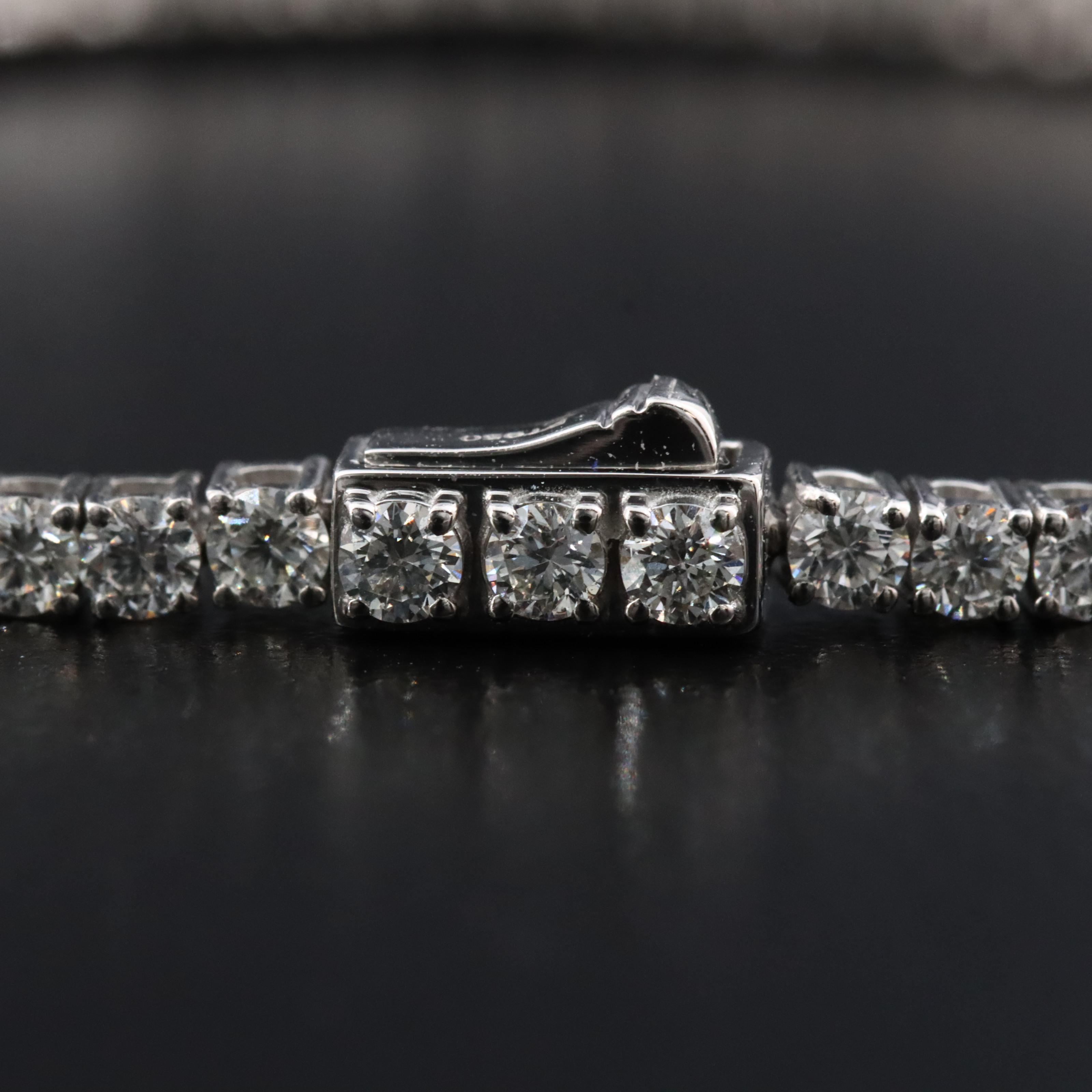 Platinum 3.56 CTW Diamond Line Bracelet