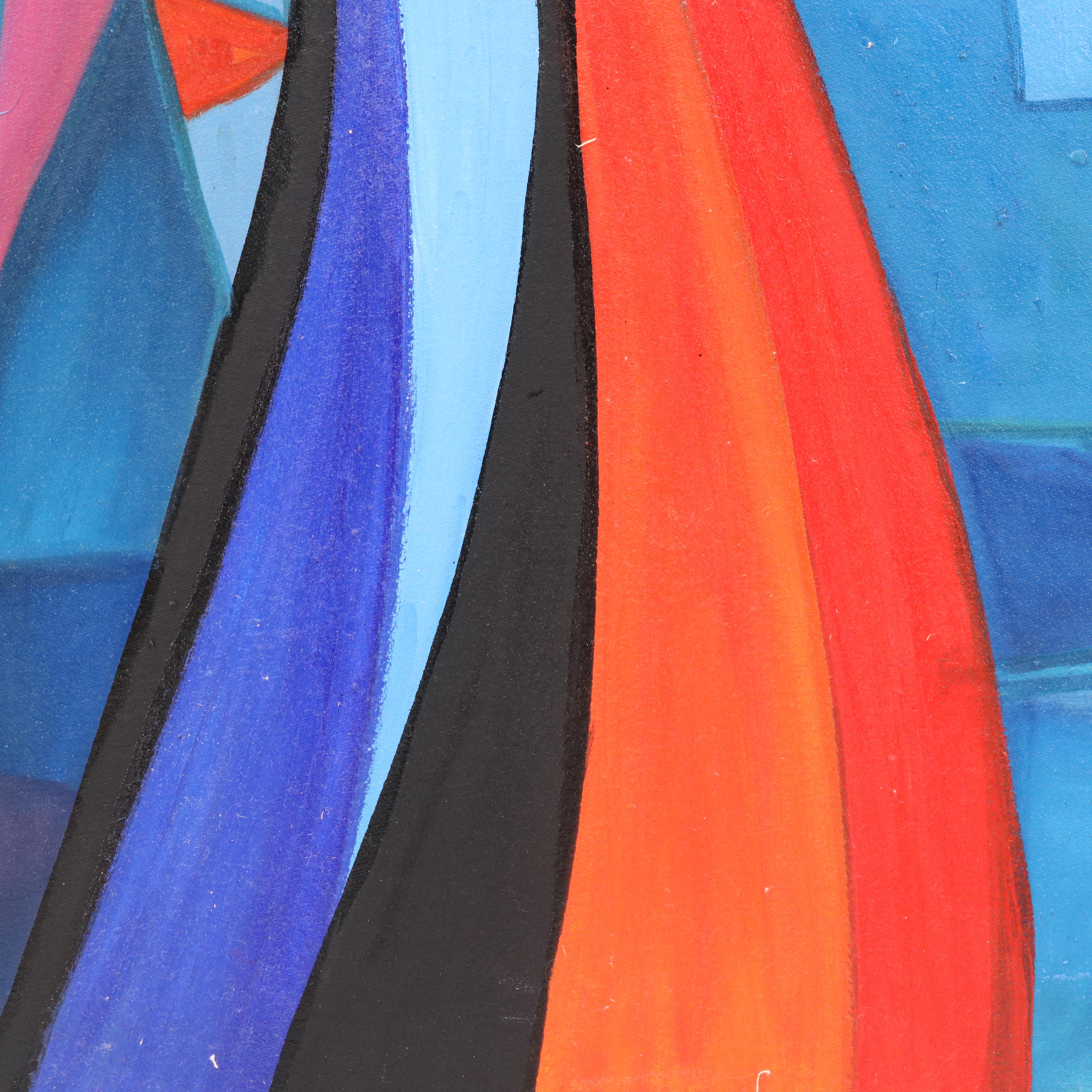 Bayo Ogundele Stylized Oil Painting "Strange Bird," 2025