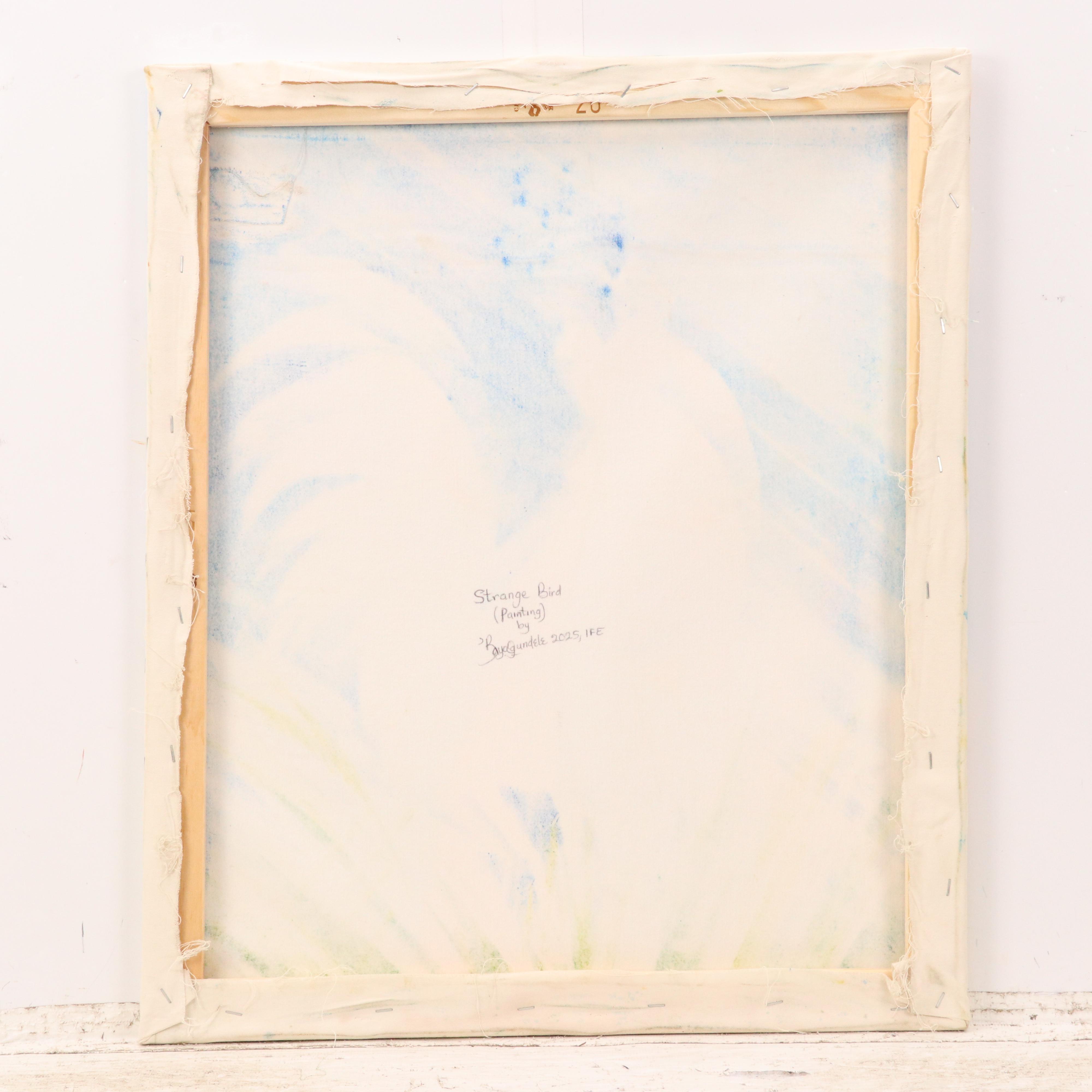 Bayo Ogundele Stylized Oil Painting "Strange Bird," 2025