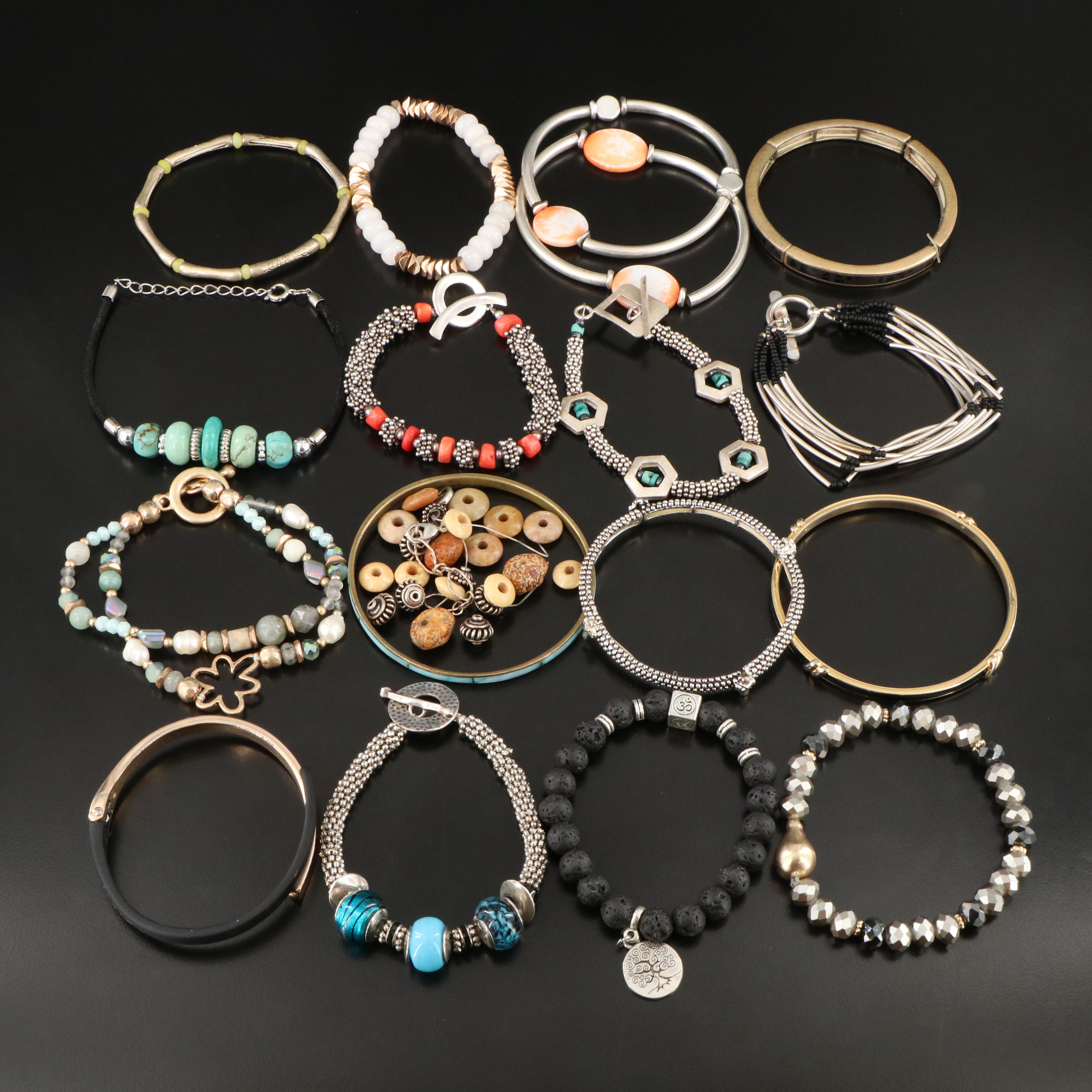 Bracelet Collection Featuring Sterling, Labradorite and Pearl