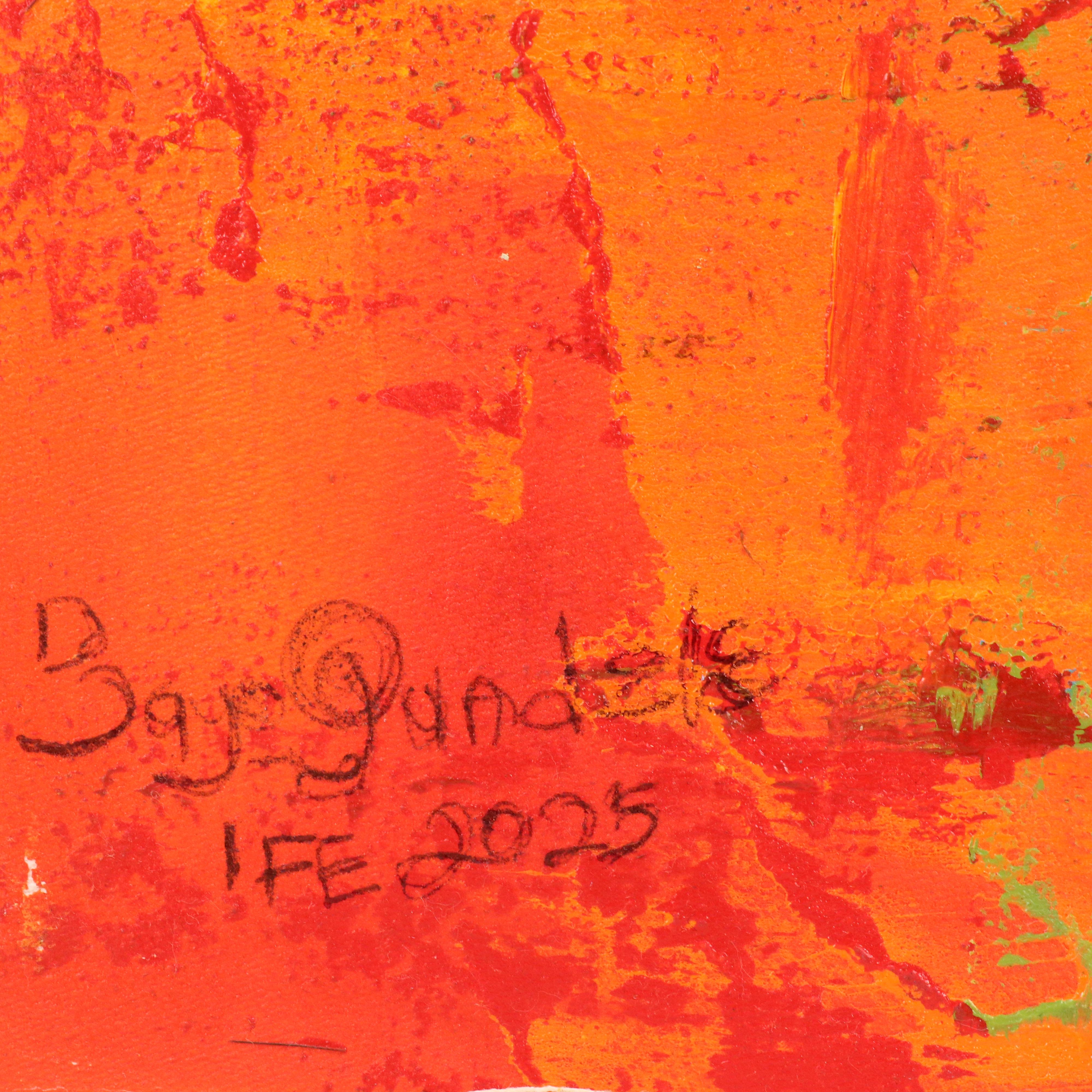 Bayo Ogundele Stylized Oil Painting "Bird's," 2025