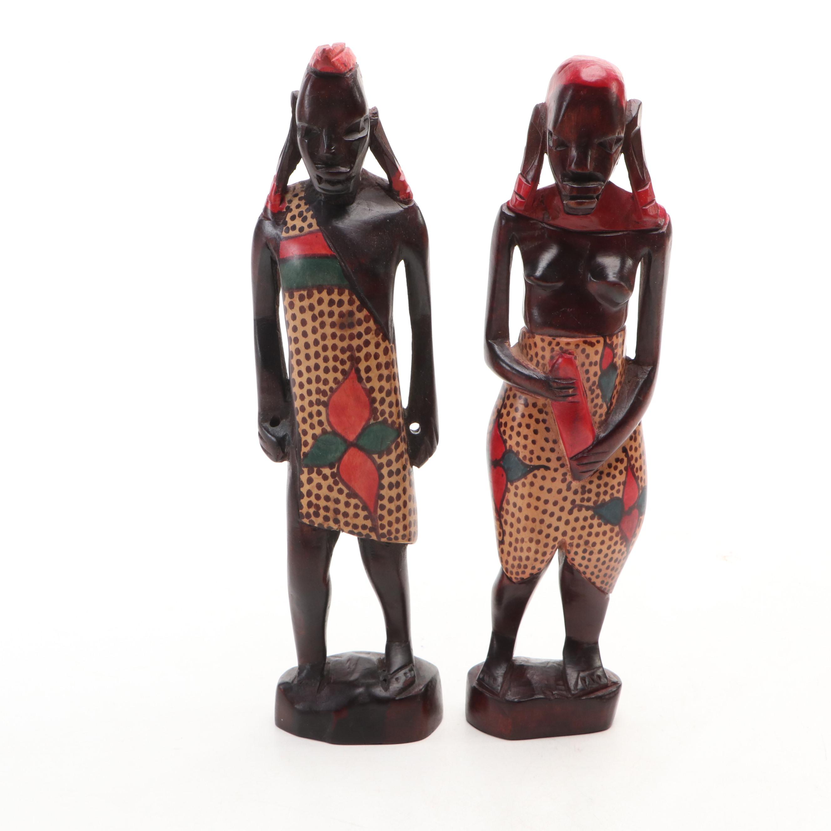 Besmo with Other East African Hand-Carved Wooden Kitchen Utensils and Figurines