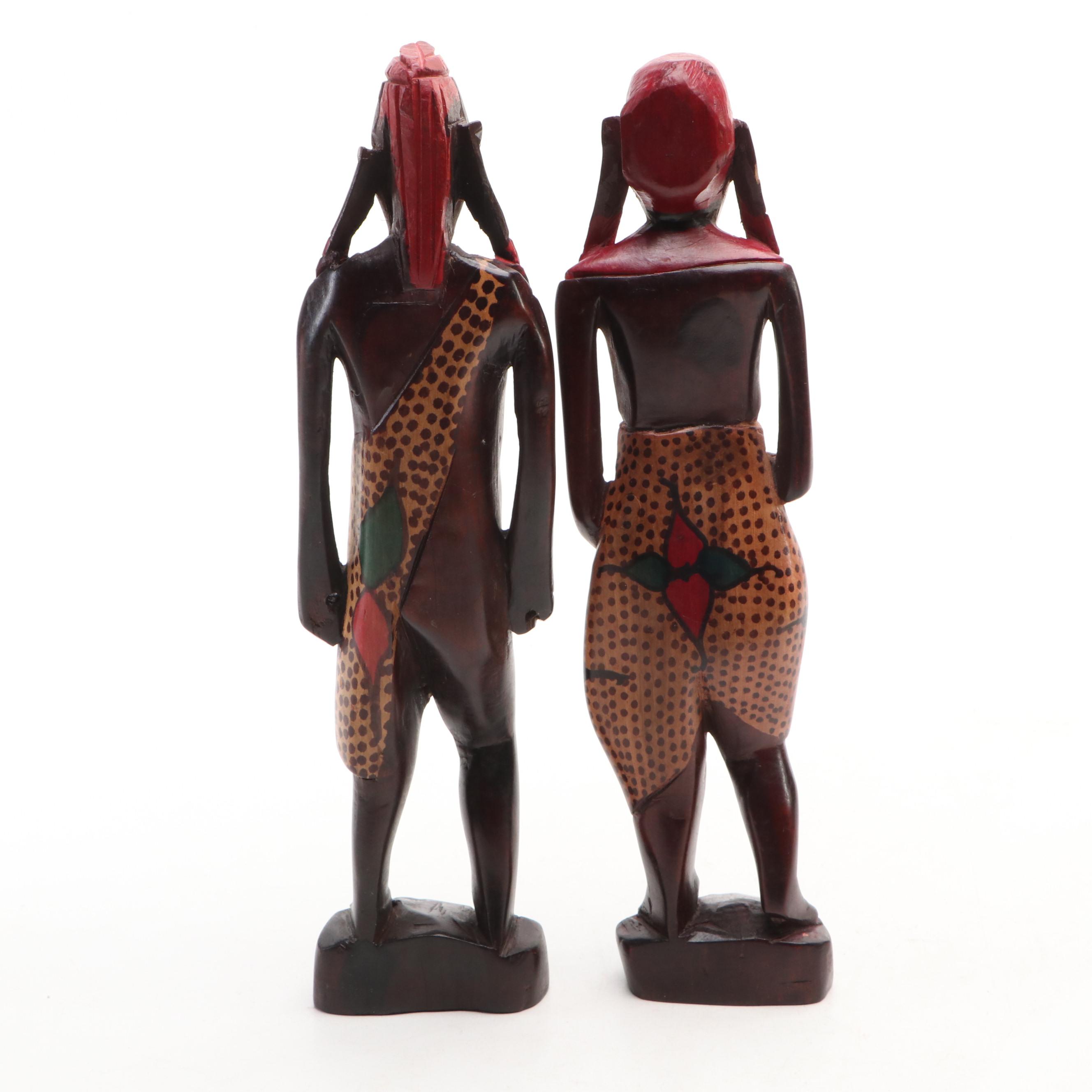 Besmo with Other East African Hand-Carved Wooden Kitchen Utensils and Figurines