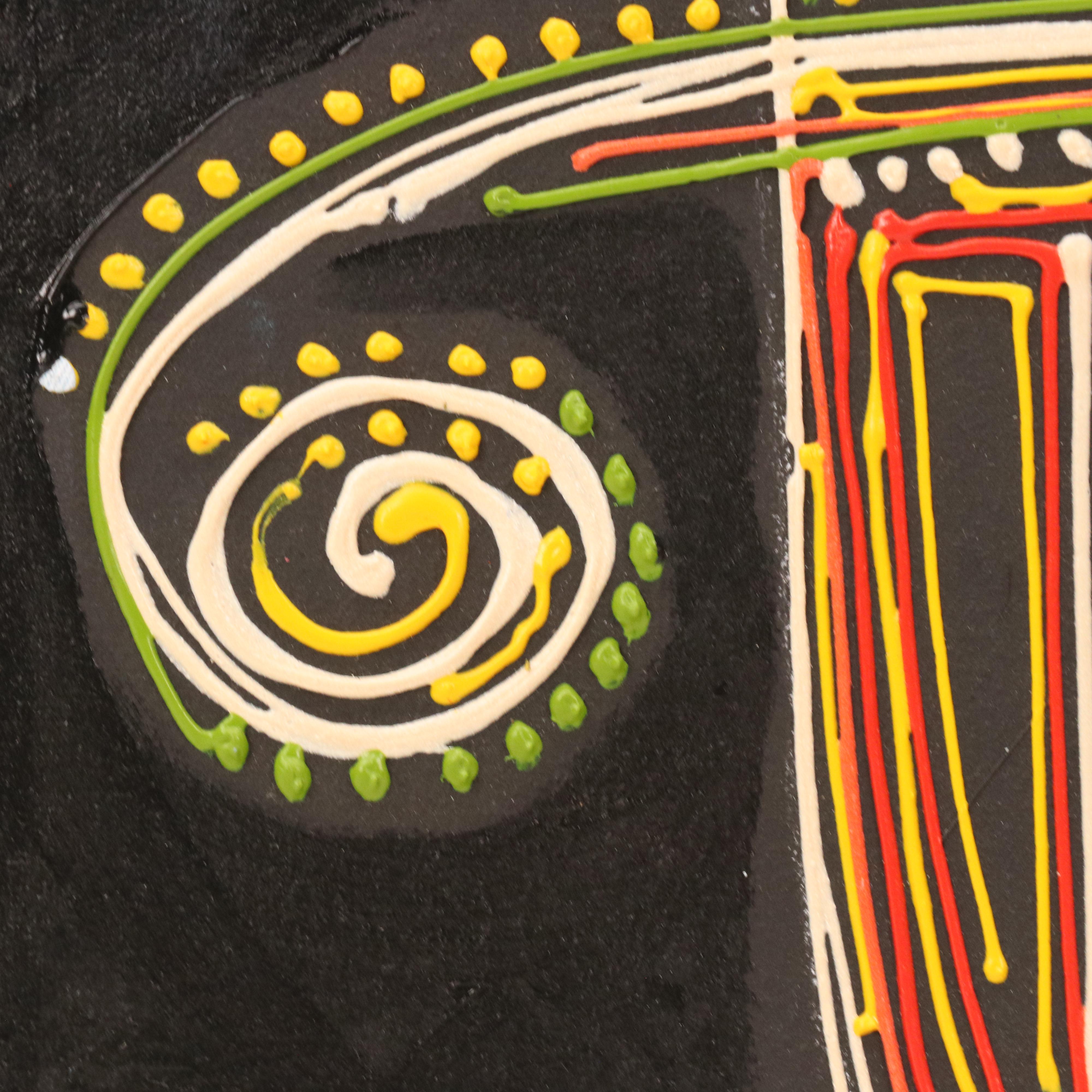 Bayo Ogundele Stylized Acrylic Painting of Feet, 2020