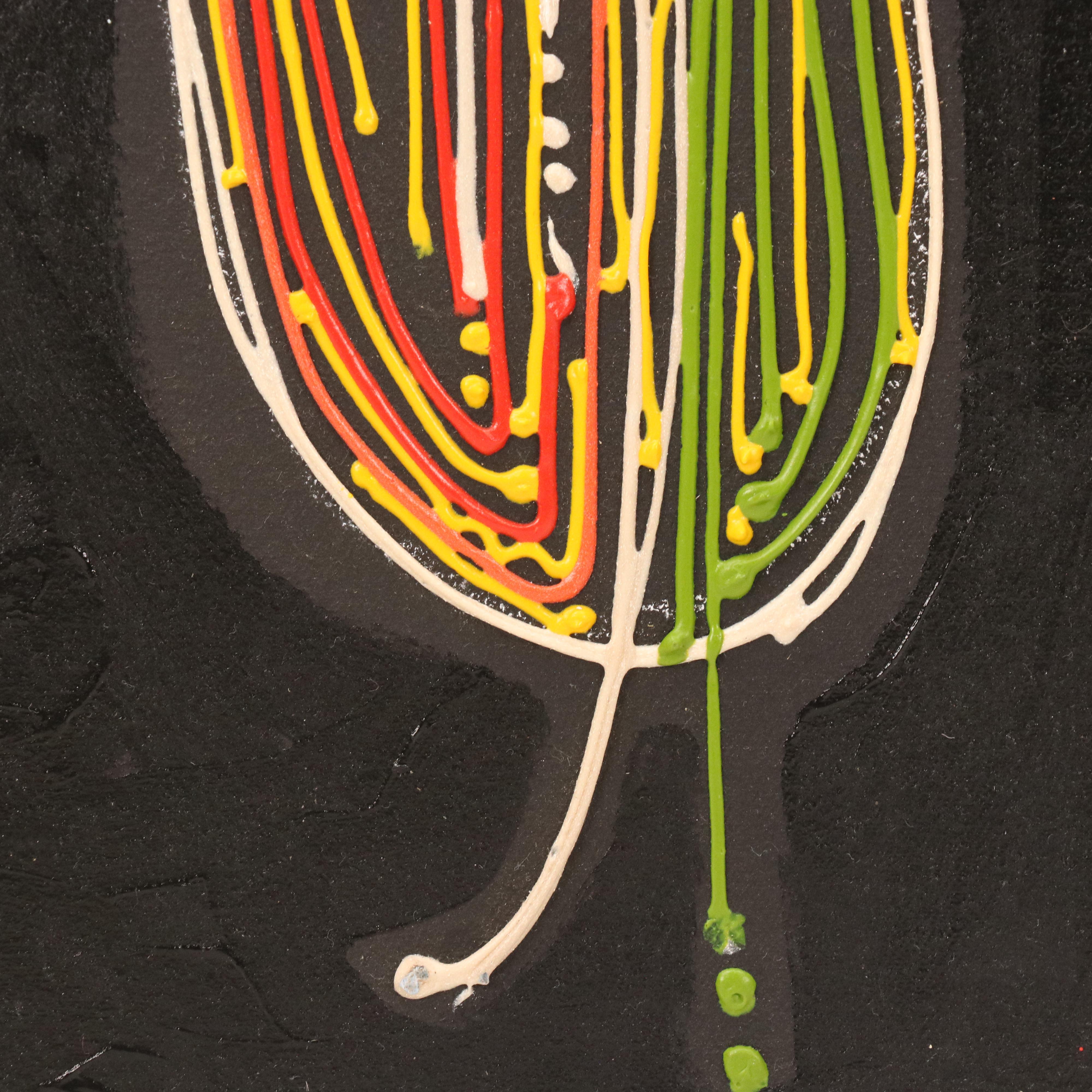 Bayo Ogundele Stylized Acrylic Painting of Feet, 2020