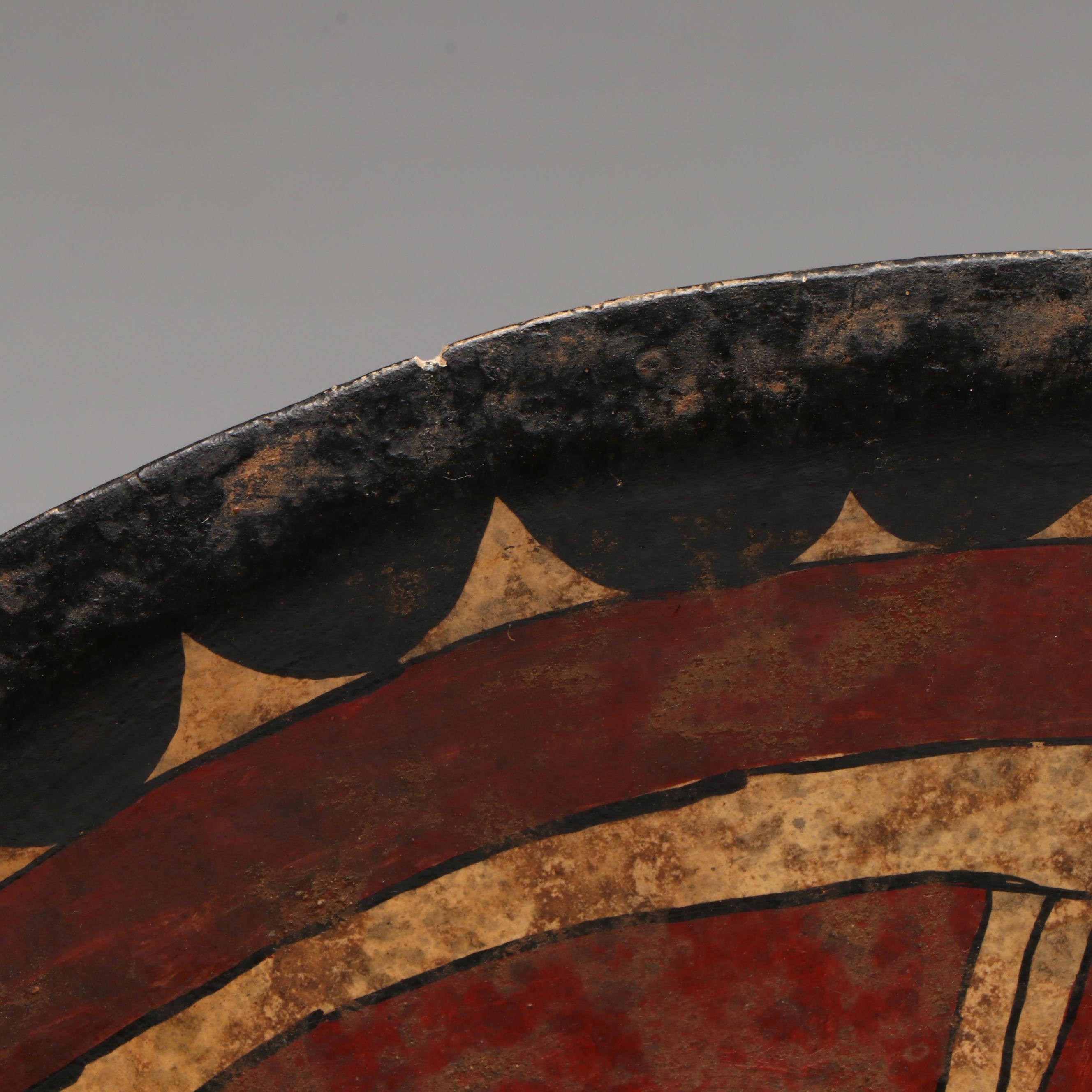 Pre-Columbian Vera Cruz Los Tuxtlas Style Polychrome Stoneware Platter