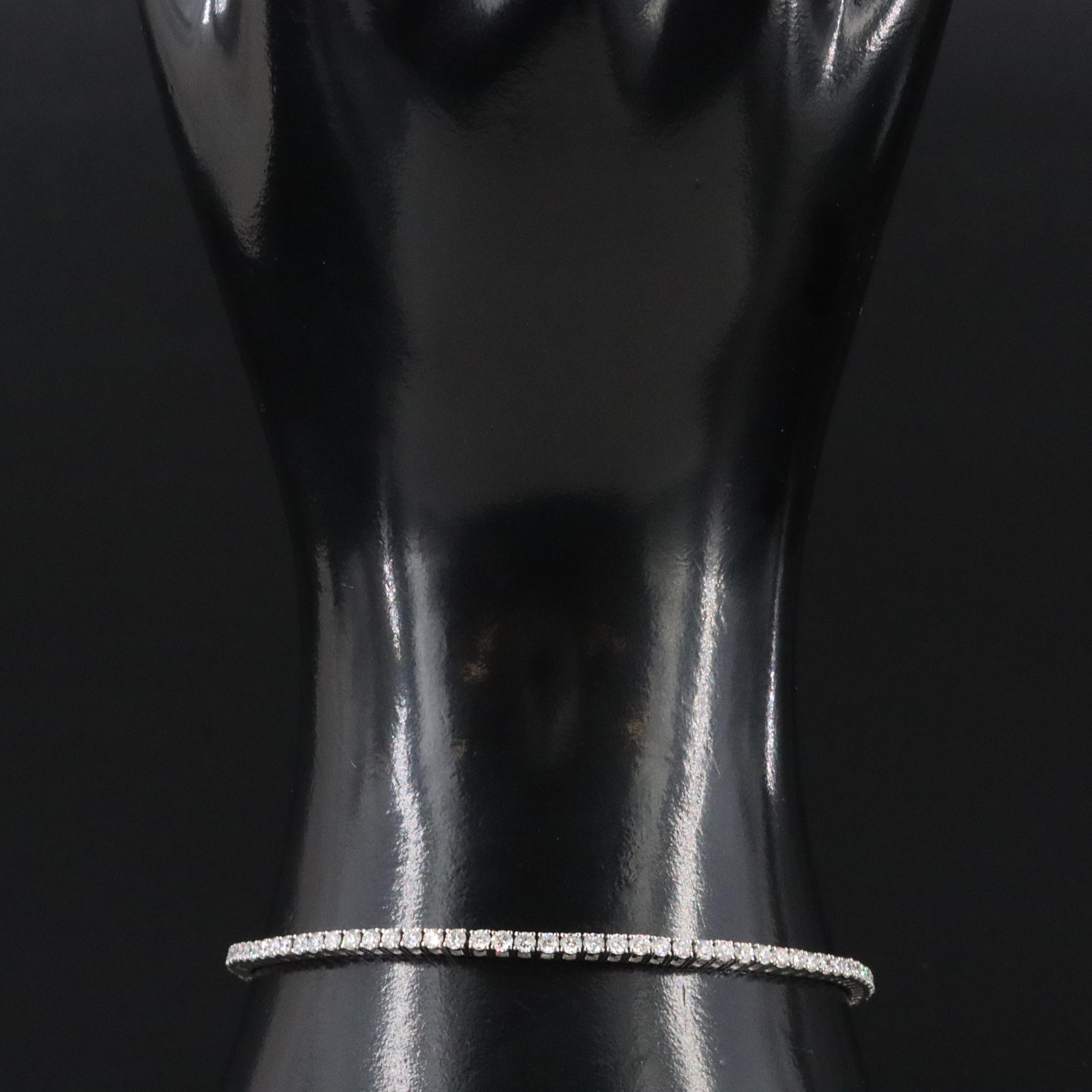 Platinum 2.92 CTW Diamond Line Bracelet